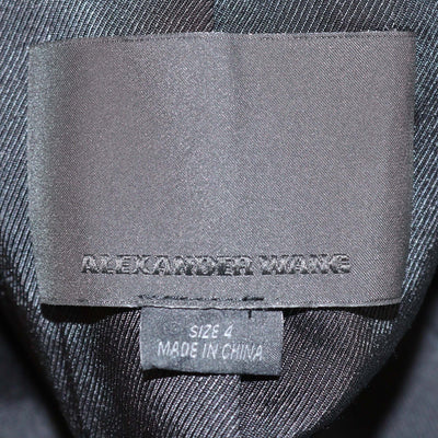 Alexander Wang Grey Wool & Mohair Zip Front Blazer Womens Alexander Wang 