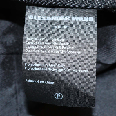 Alexander Wang Grey Wool & Mohair Zip Front Blazer Womens Alexander Wang 