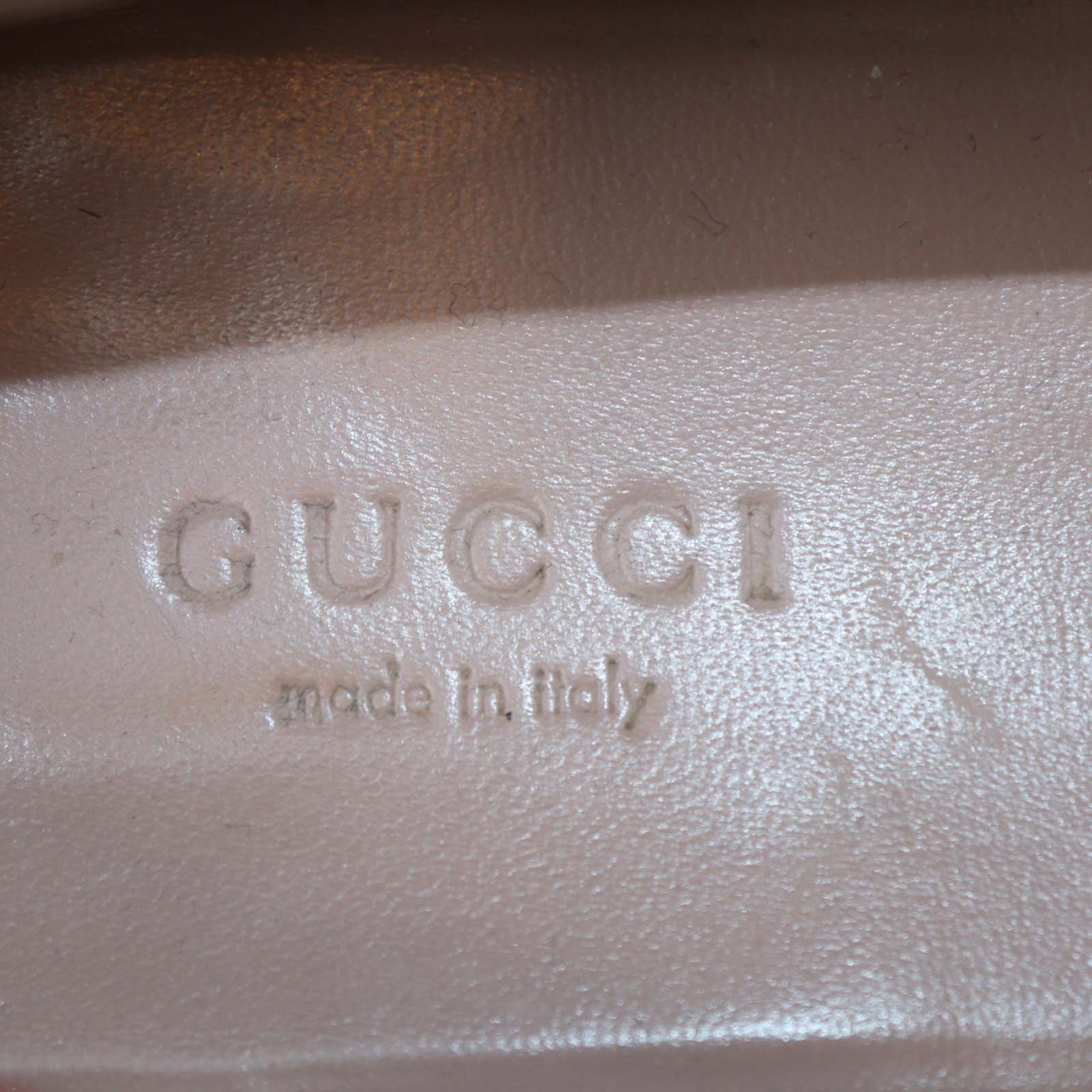 Gucci Red Eel Leather Jordaan Loafers