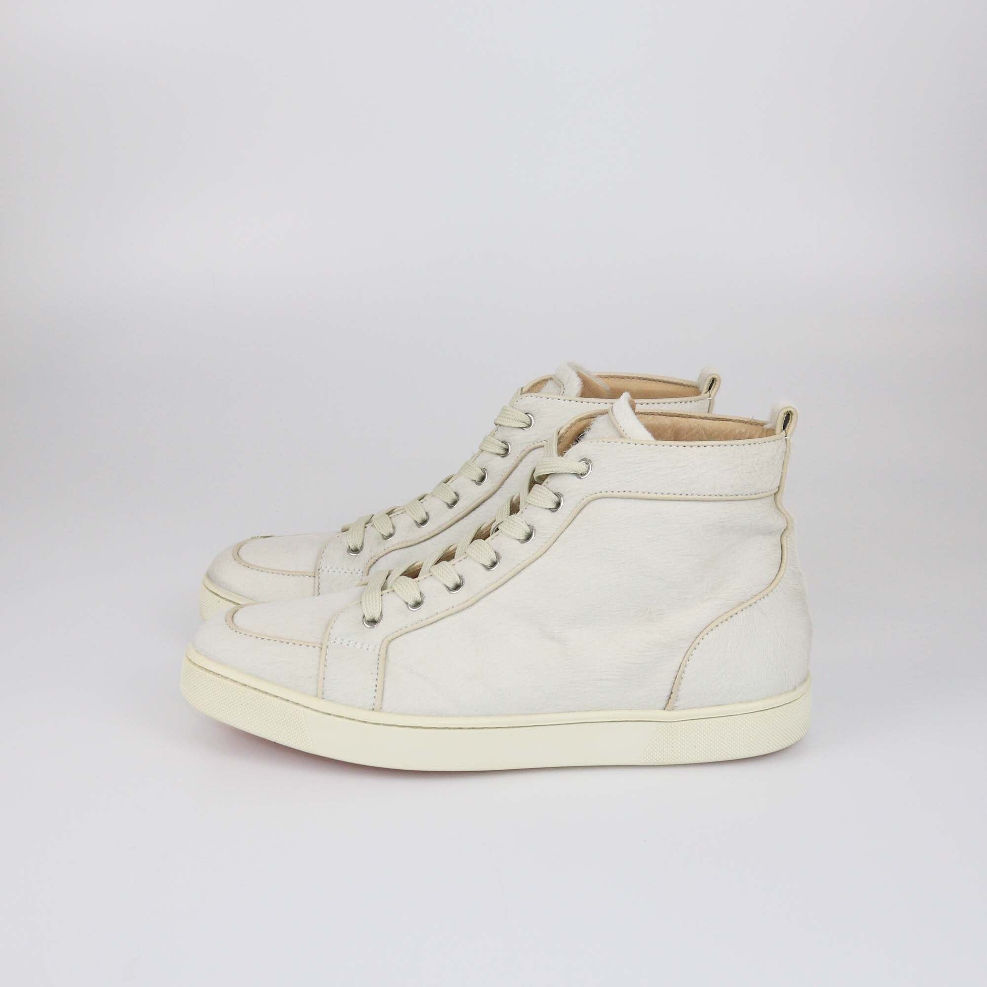 Christian Louboutin Off White Rantus Orlato High Top Sneakers Mens Christian Louboutin 