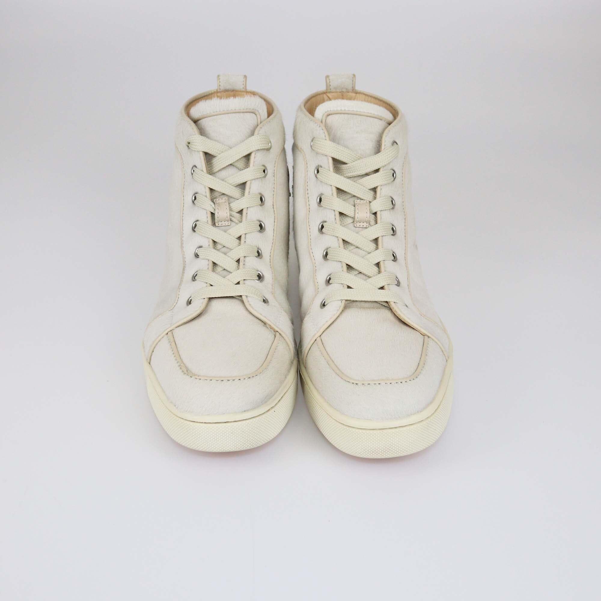 Christian Louboutin Off White Rantus Orlato High Top Sneakers Mens Christian Louboutin 