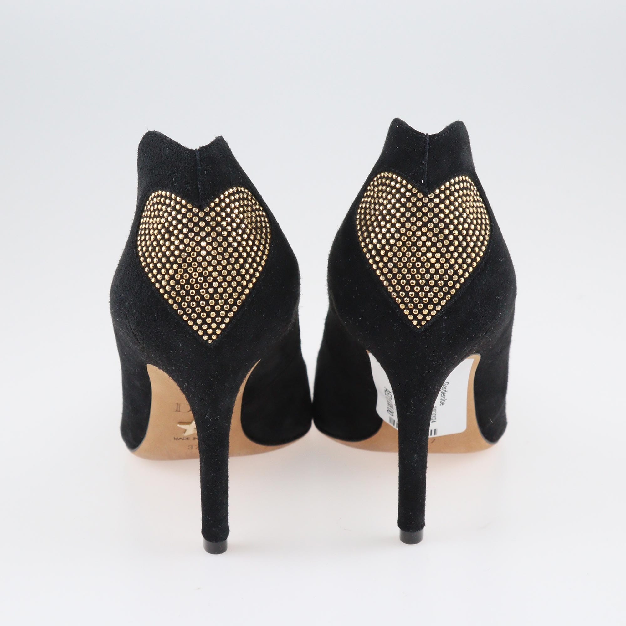 Dior Black Heart Studded Amour Pumps Shoes Dior 