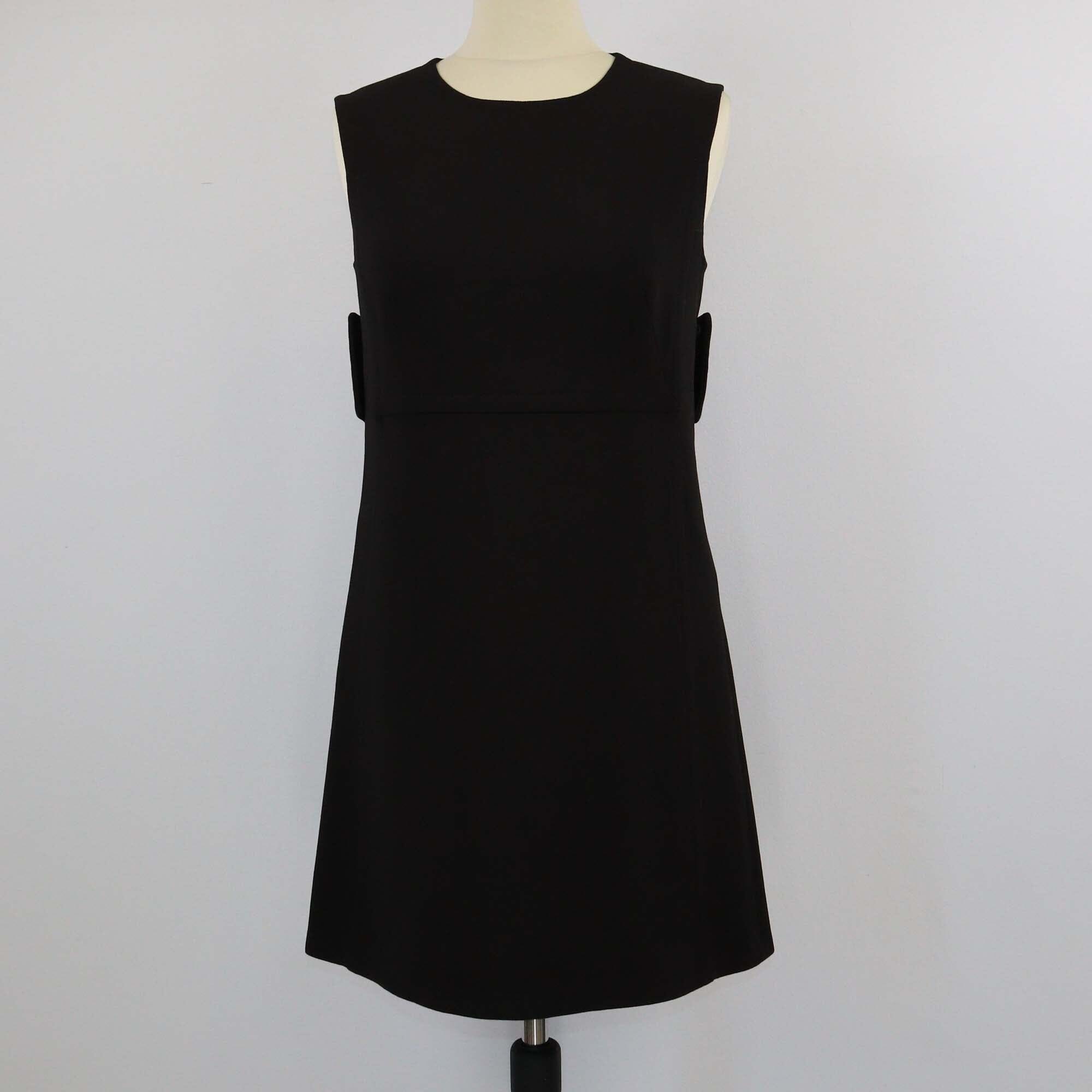 Prada Black Sleeveless Midi Dress Womens Prada 