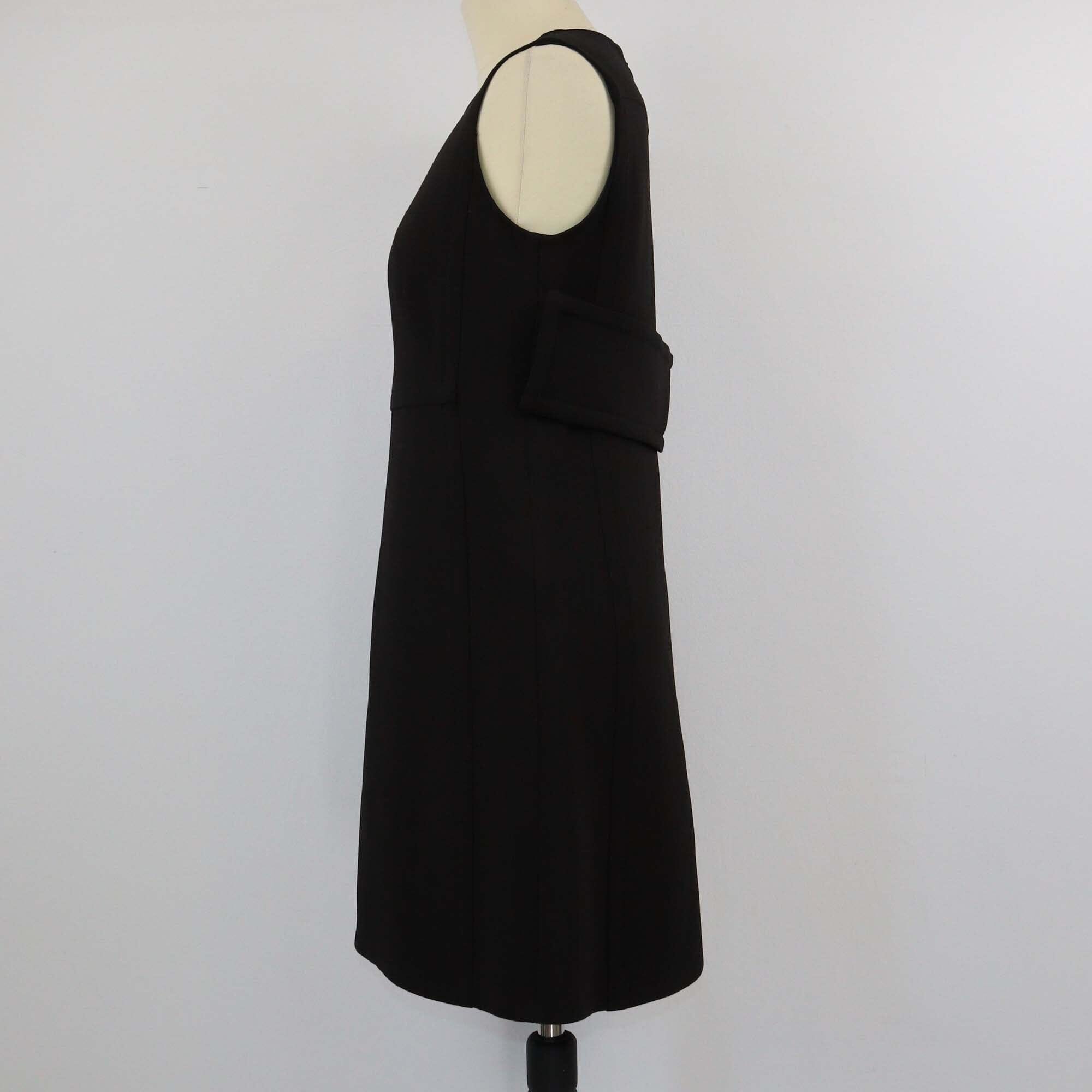 Prada Black Sleeveless Midi Dress Womens Prada 