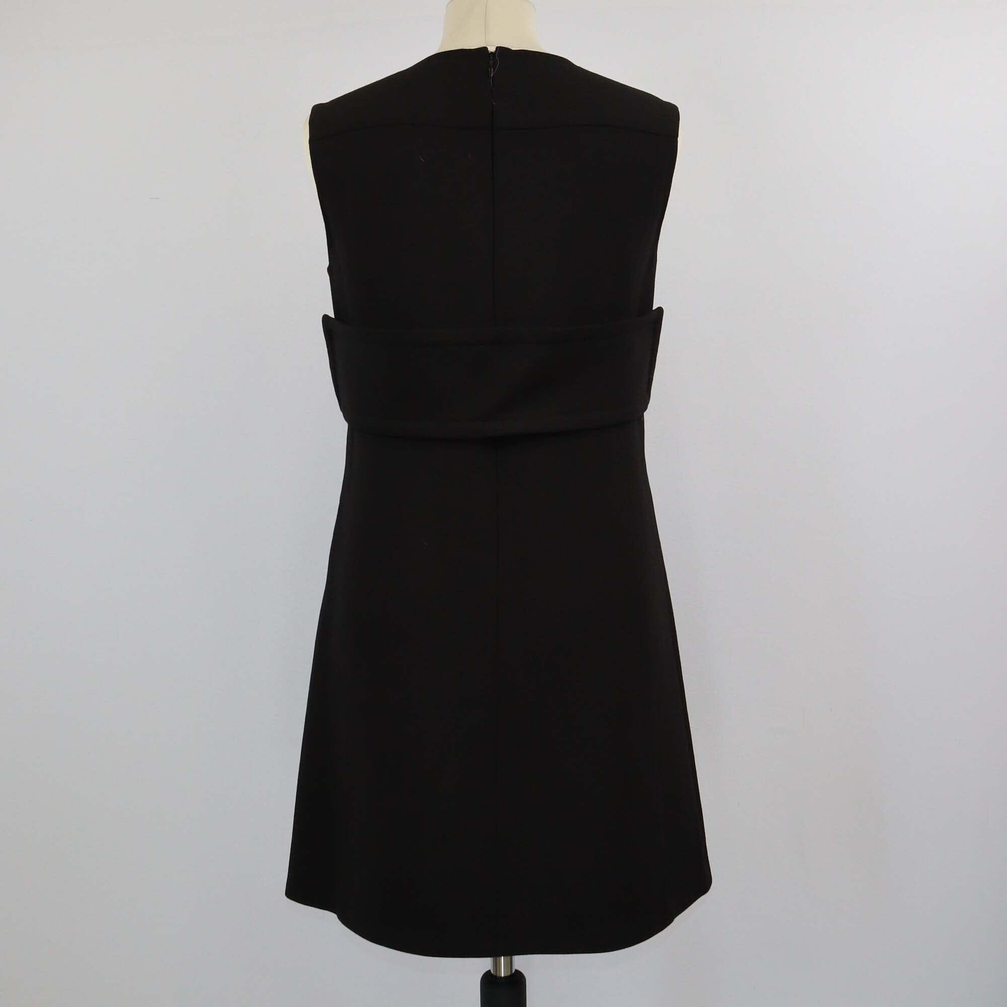 Prada Black Sleeveless Midi Dress Womens Prada 