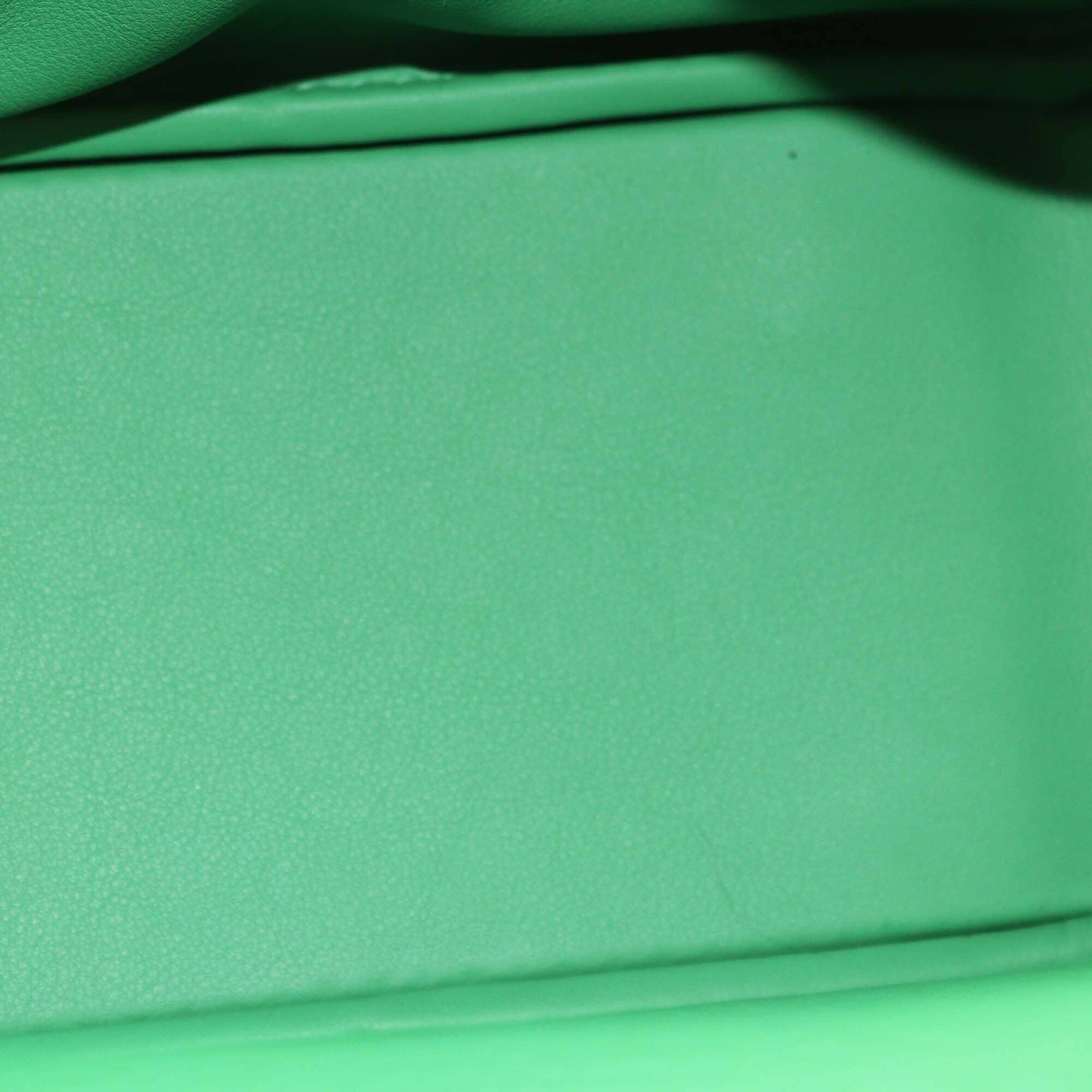 Hermes Vert Menthe Clemence Leather Mini Lindy II Bag Womens Hermes 