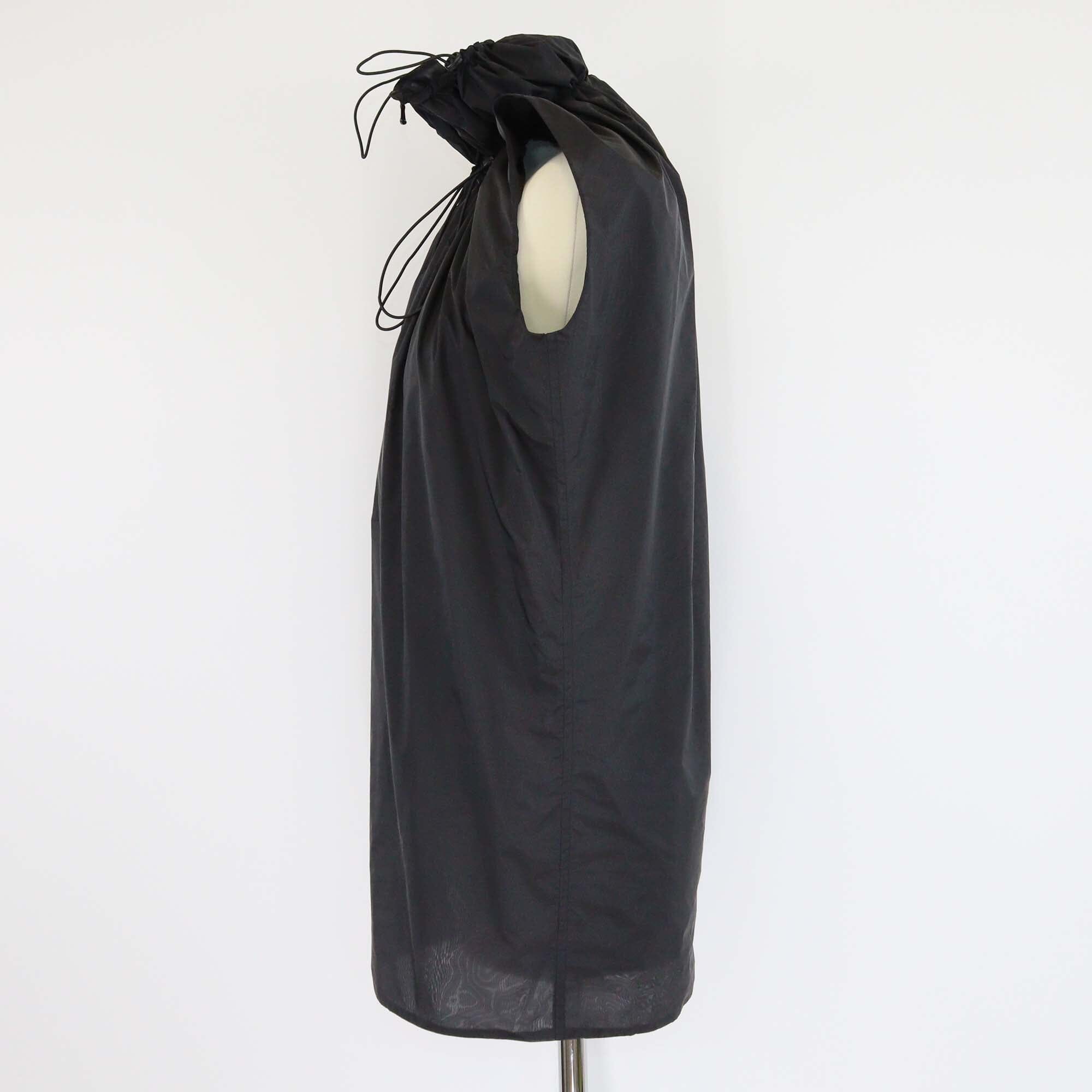 Celine Black Adjustable Neck Sleeveless Vest Womens Celine 