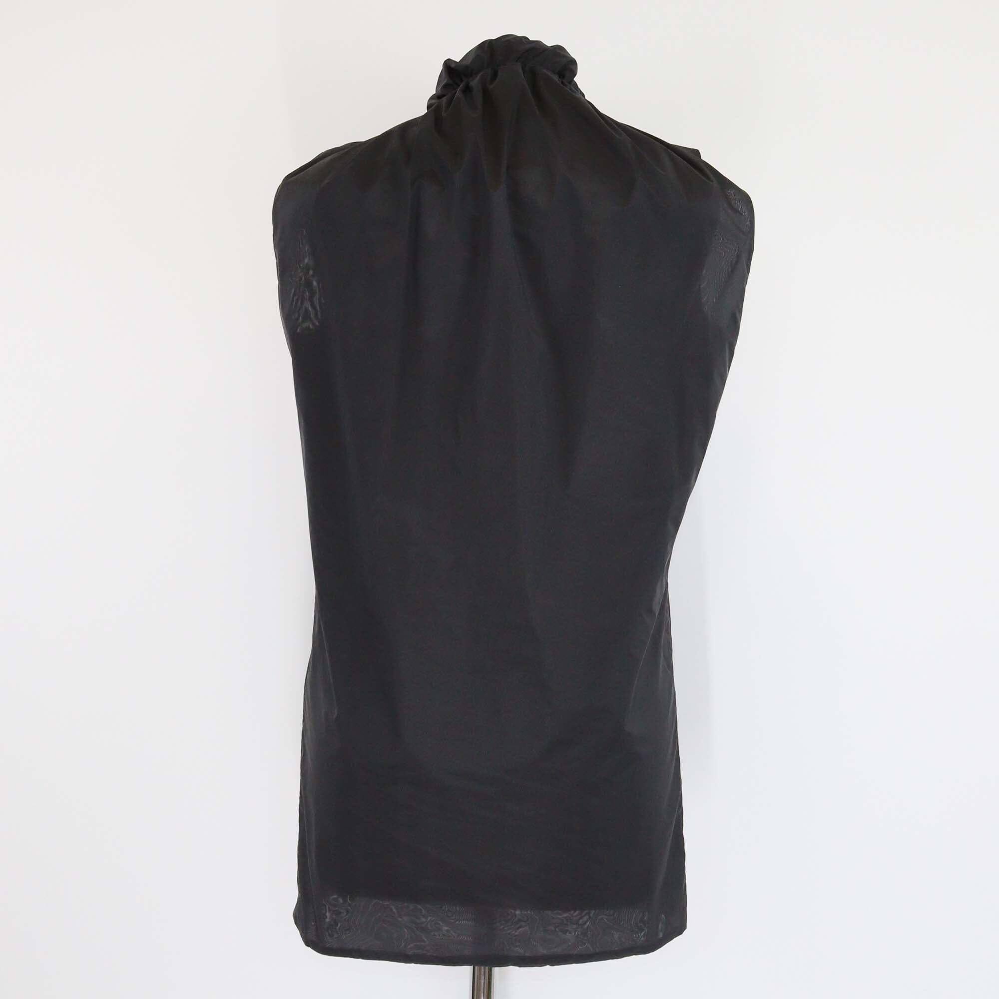 Celine Black Adjustable Neck Sleeveless Vest Womens Celine 