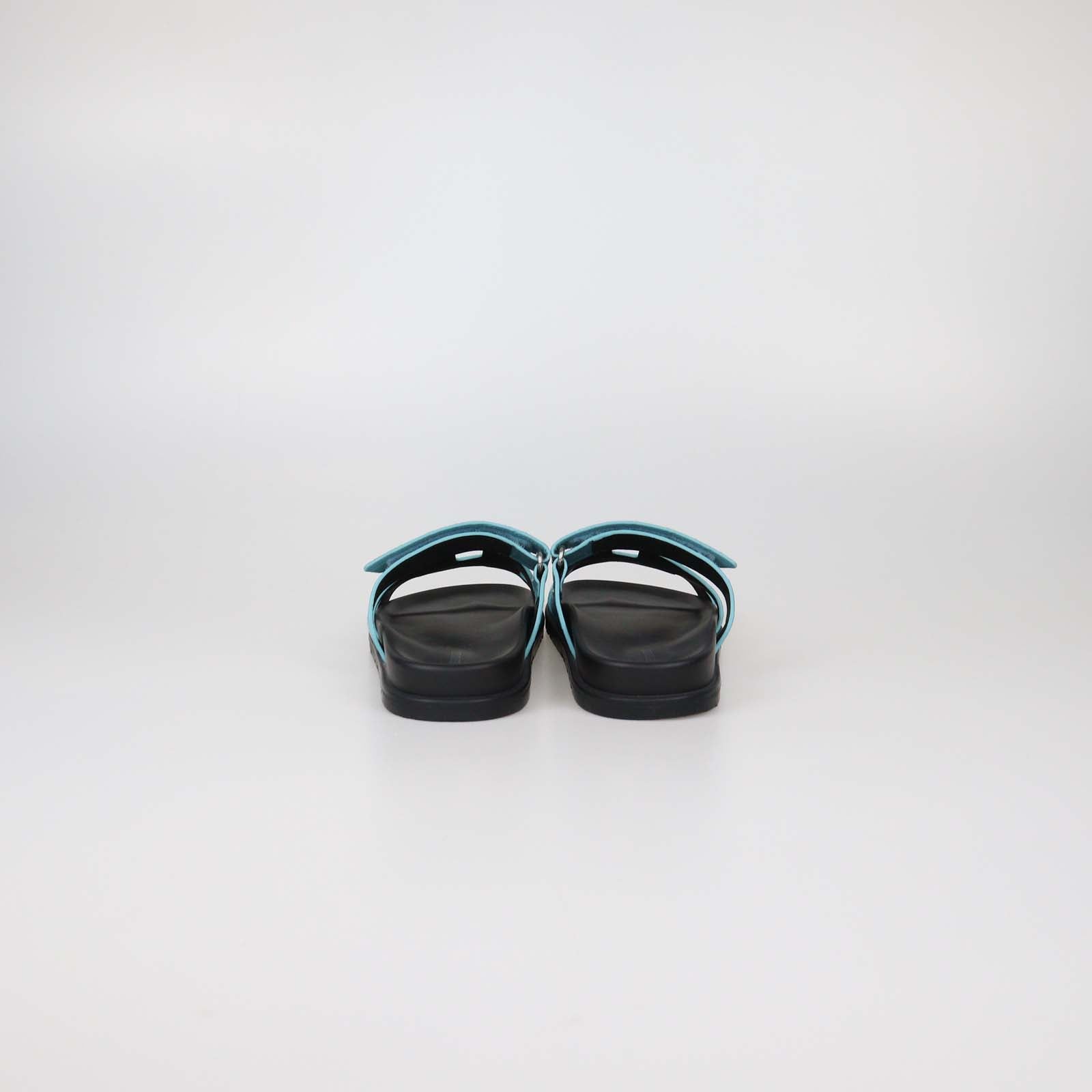 Hermes Bleu Cameo Matte Alligator Chypre Sandals