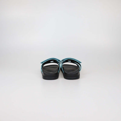 Hermes Bleu Cameo Matte Alligator Chypre Sandals