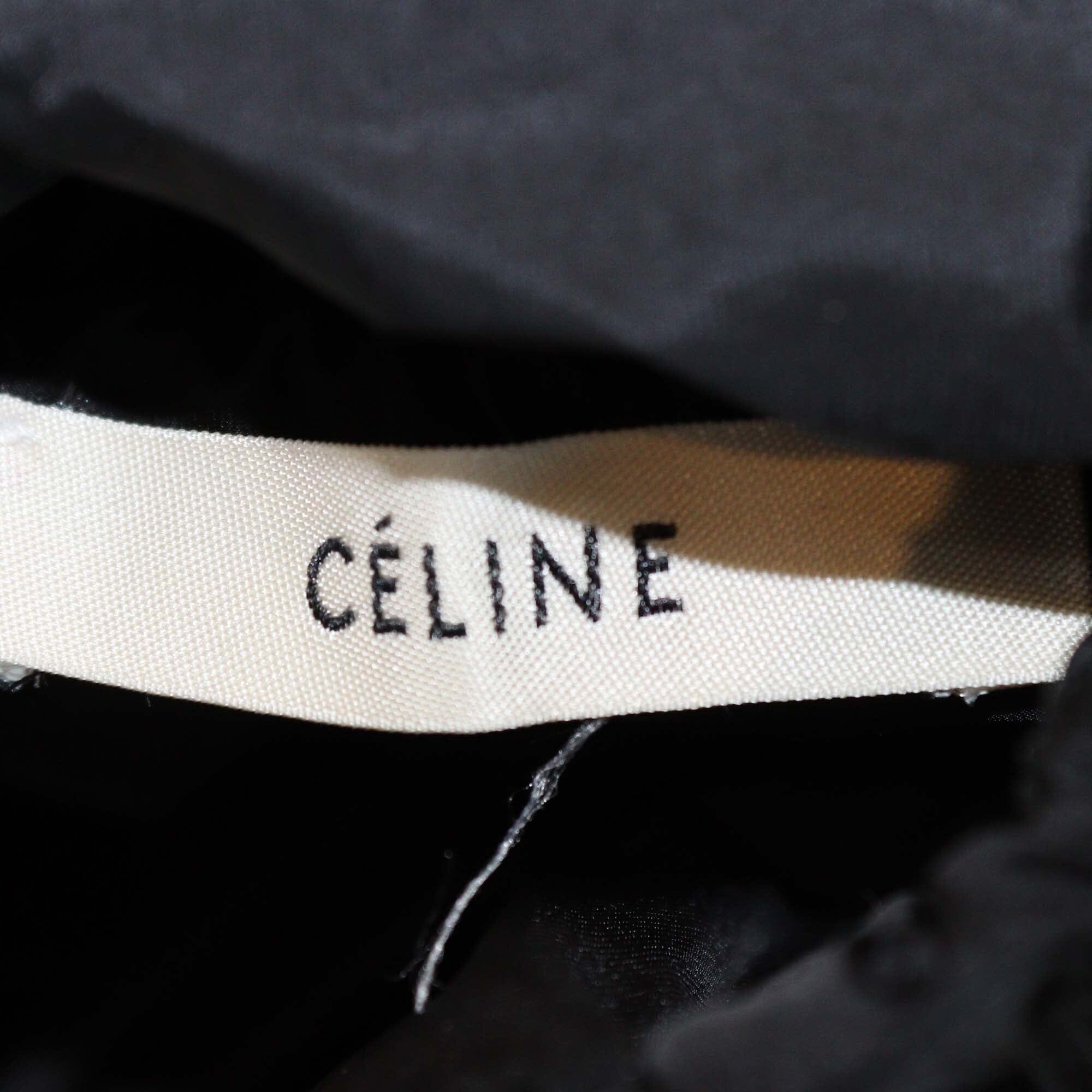 Celine Black Adjustable Neck Sleeveless Vest Womens Celine 