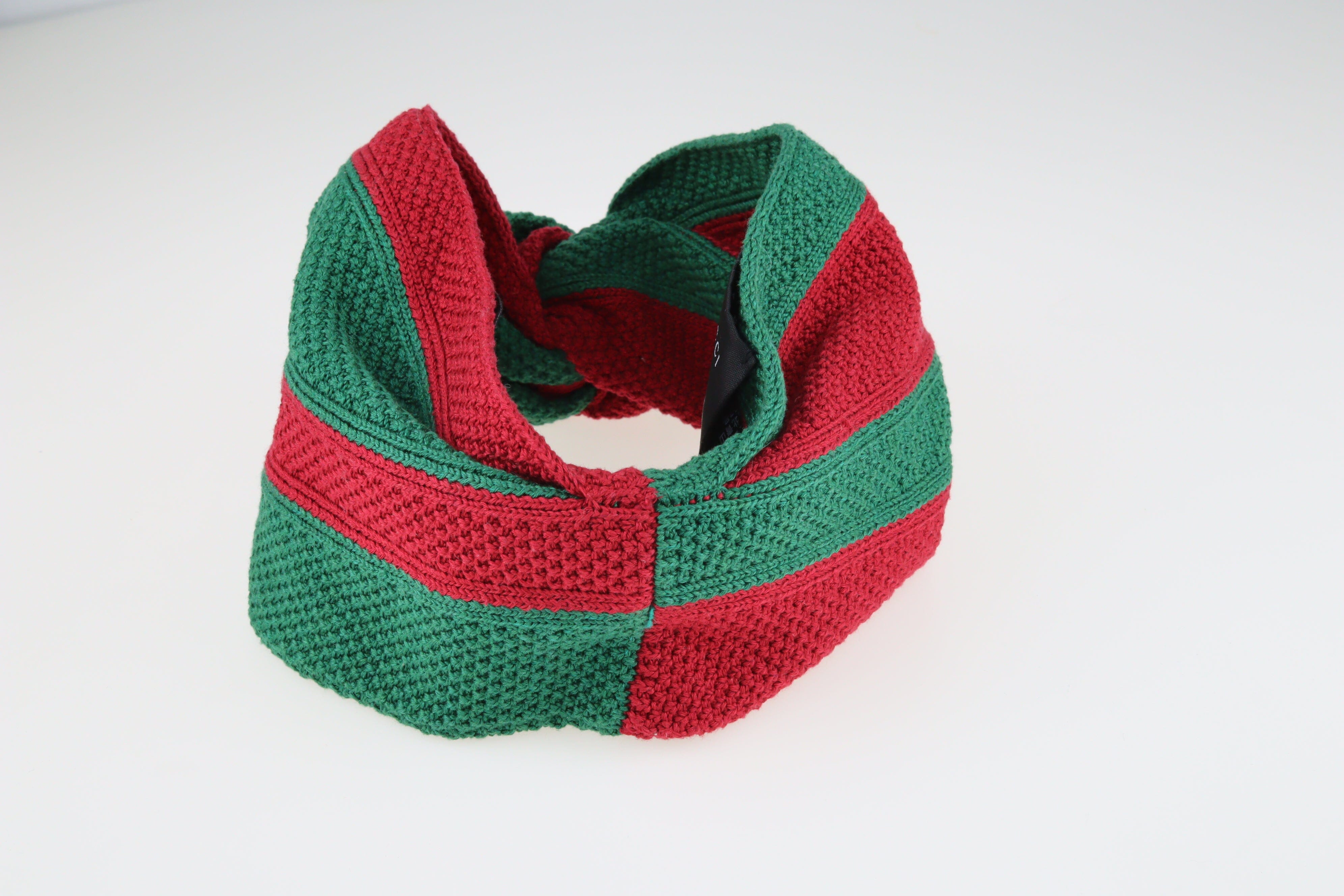 Green/Red Knitted Stripped Headband Accessories Accessories Gucci 