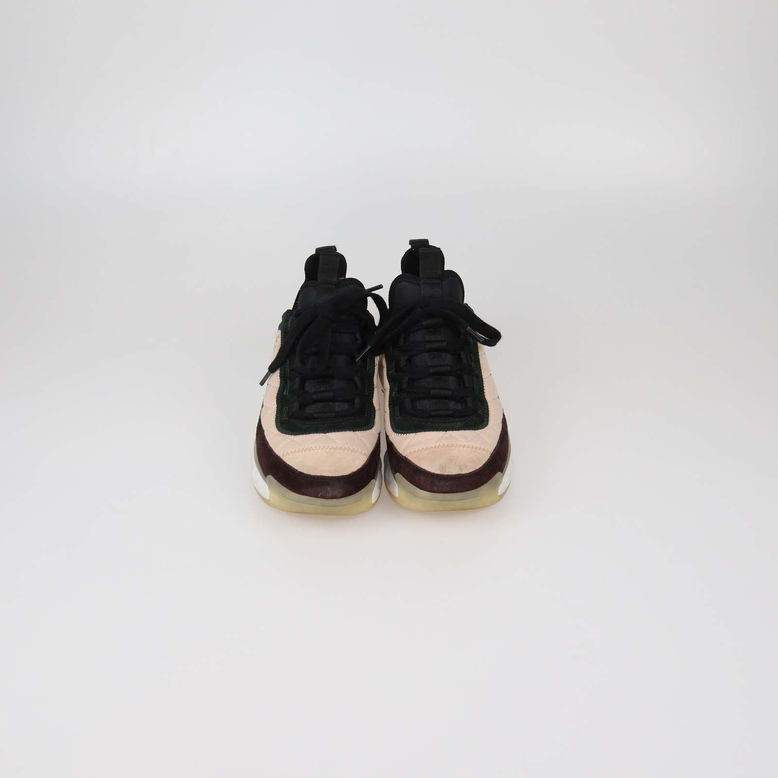 Chanel Multicolor Quilted Suede and Fabric CC Low Top Sneakers