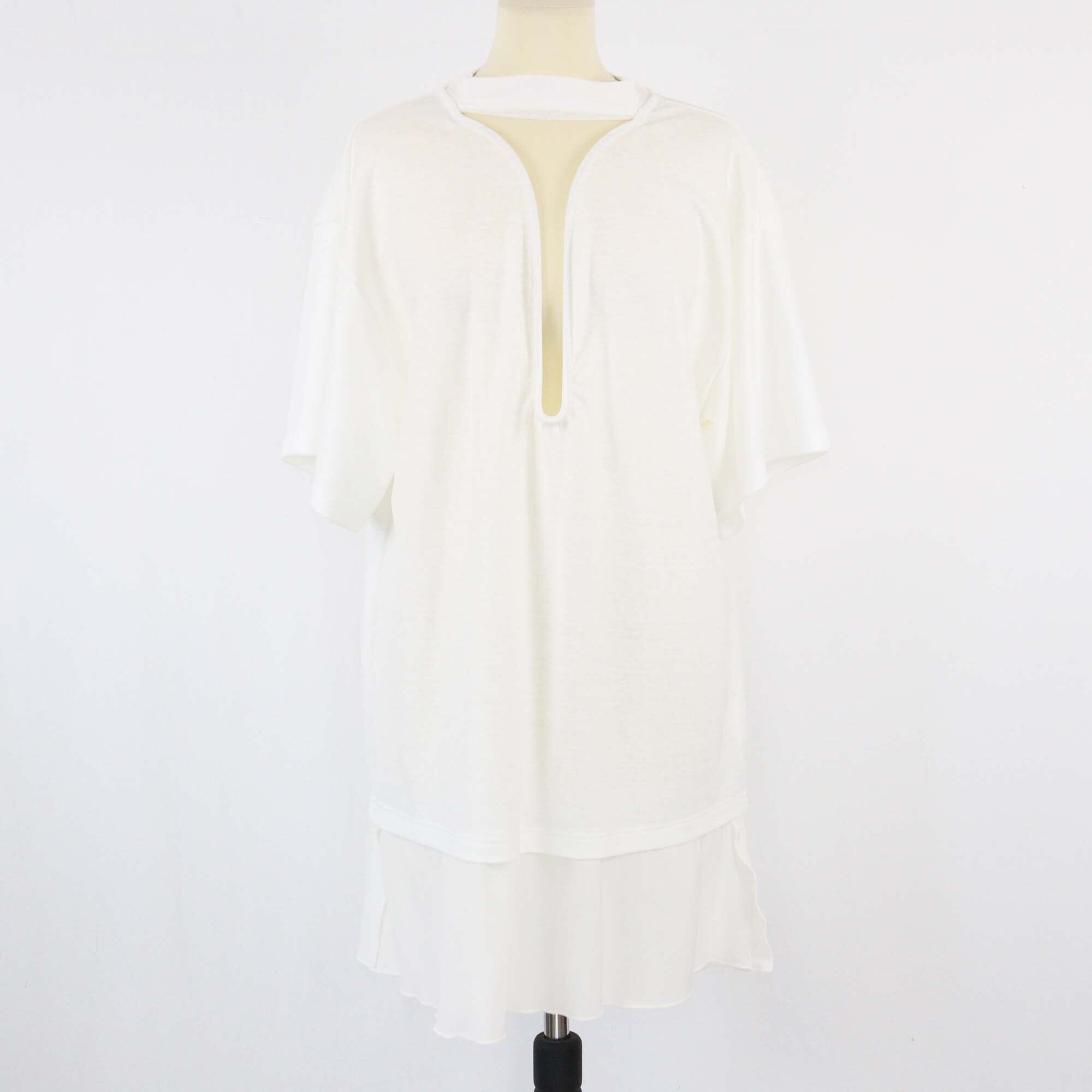 Victoria Beckham White Frame Cut-Out T-Shirt Dress Womens Victoria Beckham 