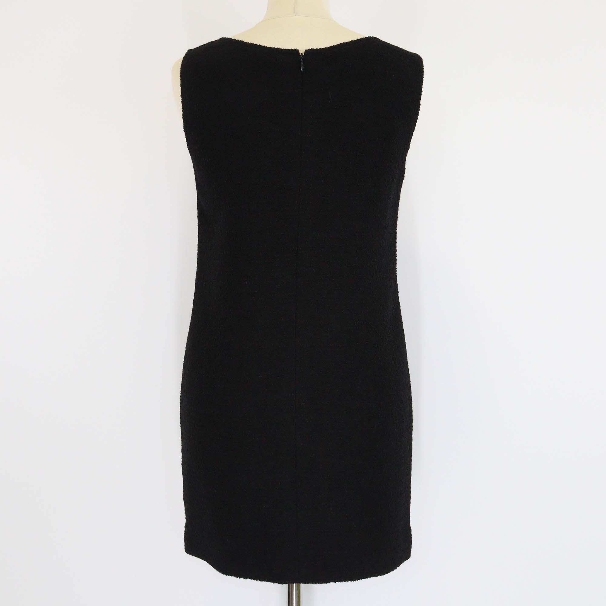 Oscar de la Renta Black Wool Sleeveless Midi Dress Womens Oscar de la Renta 