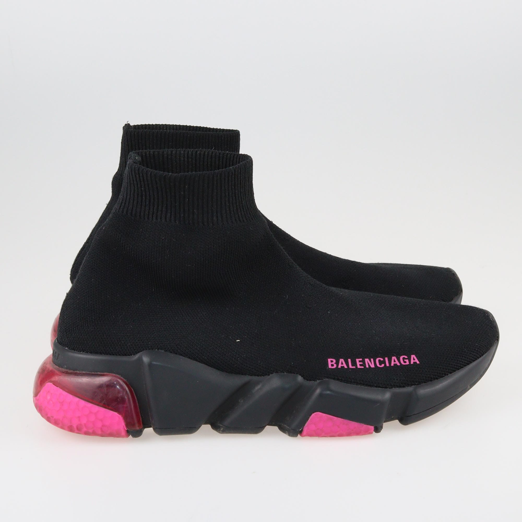 Balenciaga Black Pink Speed Trainer 2.0 Sock Sneakers