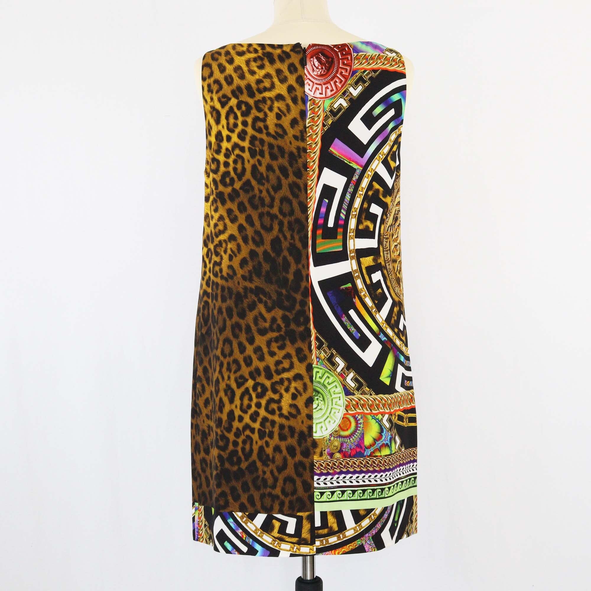 Versace Multicolor Printed Mini Dress Womens Versace 