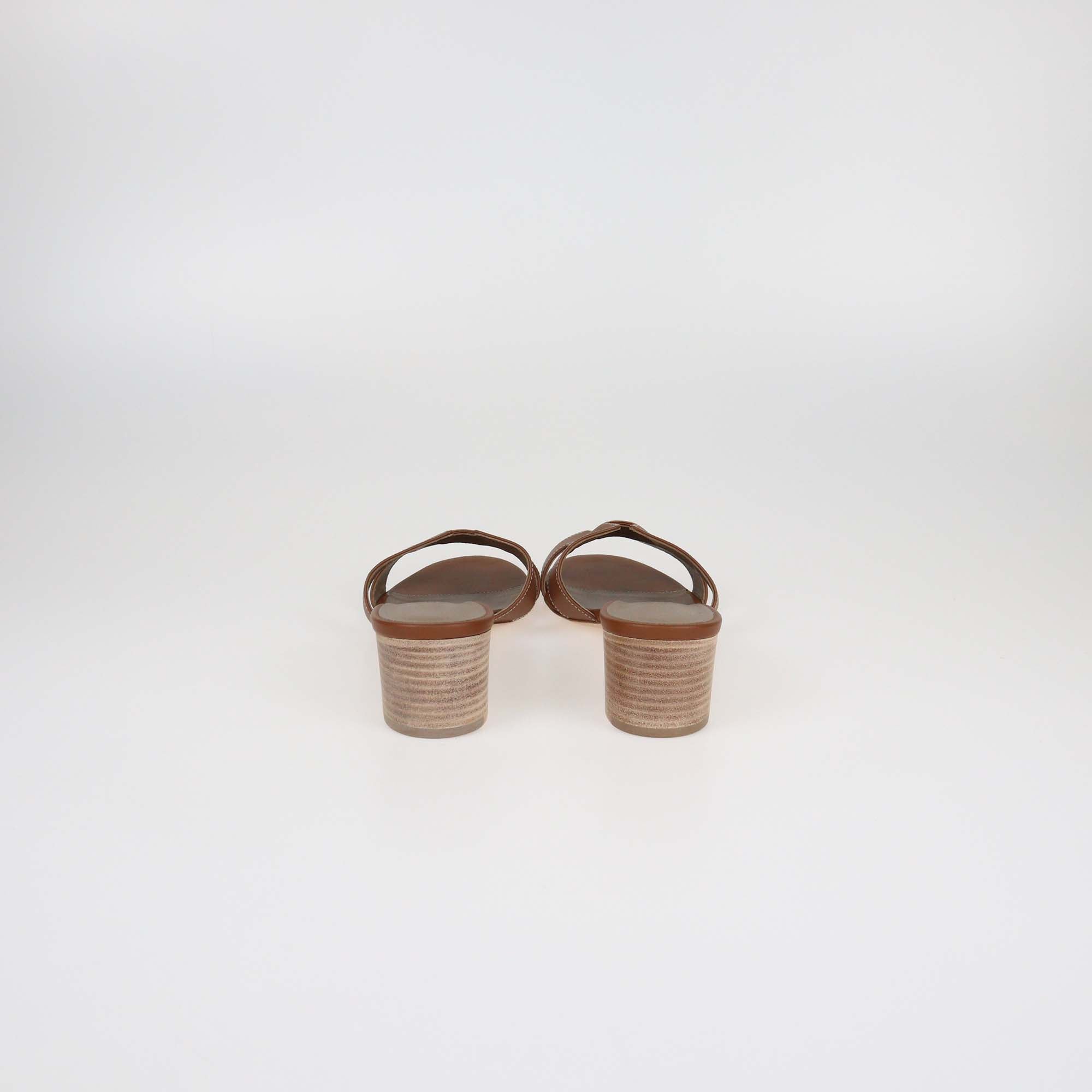 Hermes Gold Leather Oasis Sandals