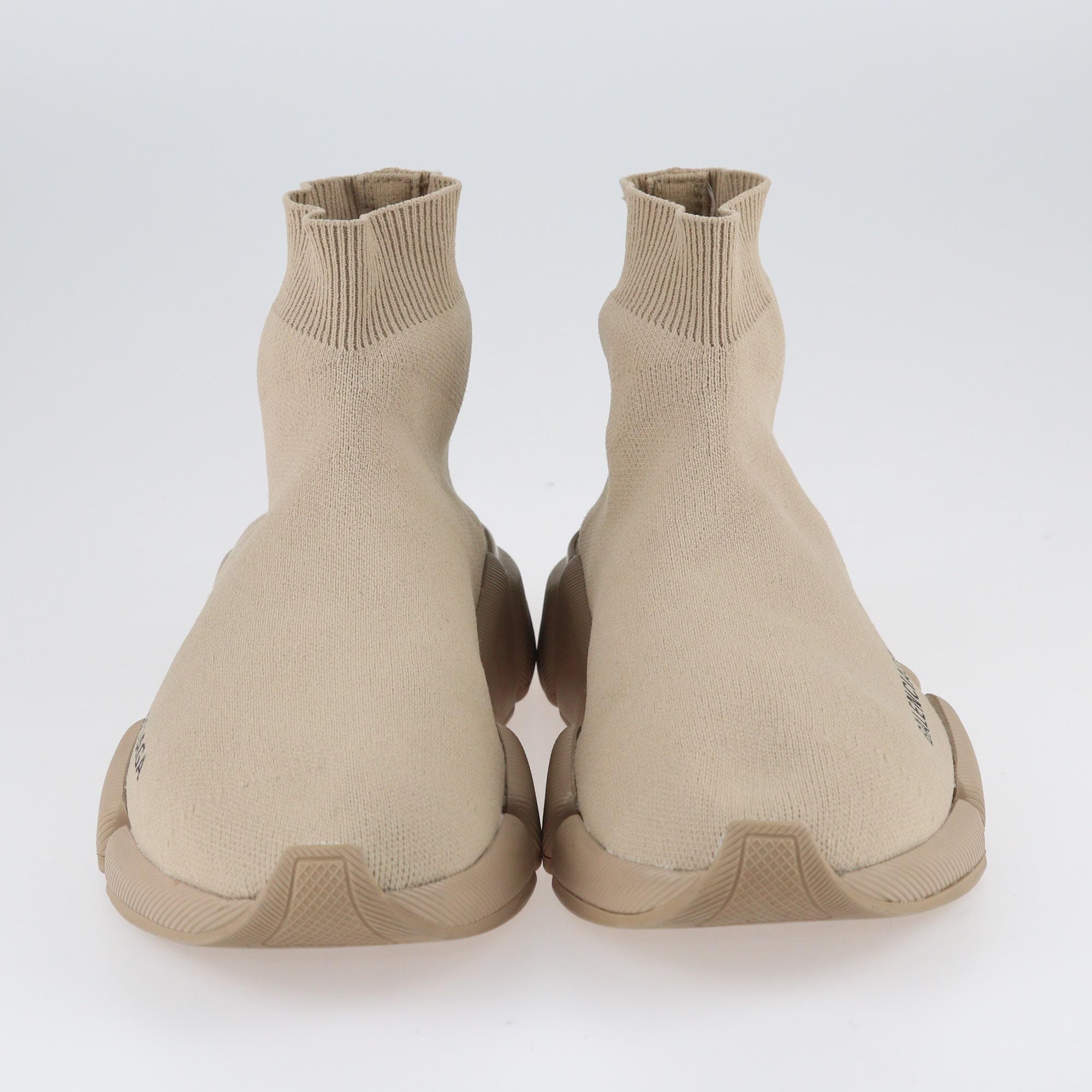 Balenciaga Beige Speed Trainer 2.0 Sock Sneakers