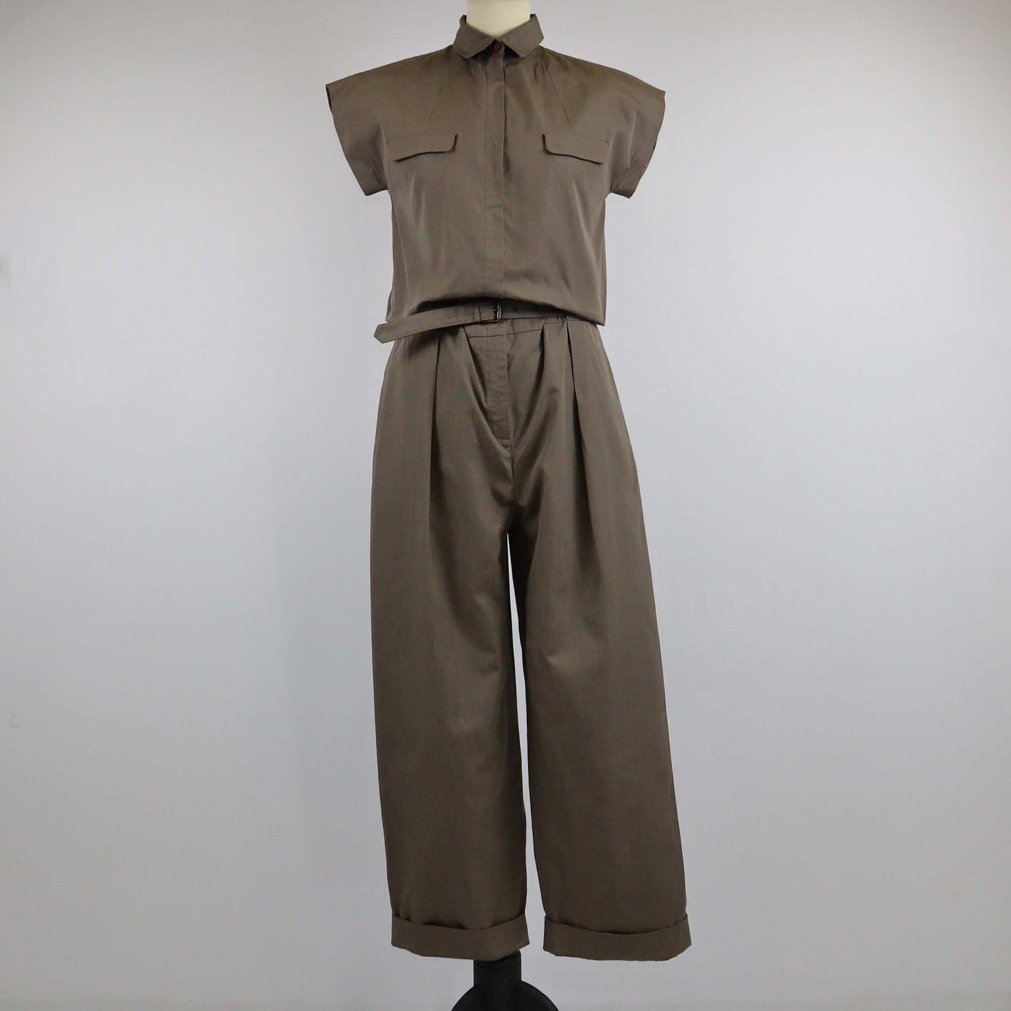 Brunello Cucinelli Blue Belted Denim Wide Leg Pants Womens Bottega Veneta 