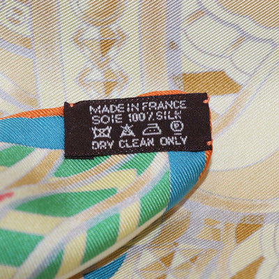 Hermes Multicolor Silk Les Sangles De Phoebus Scarf 90