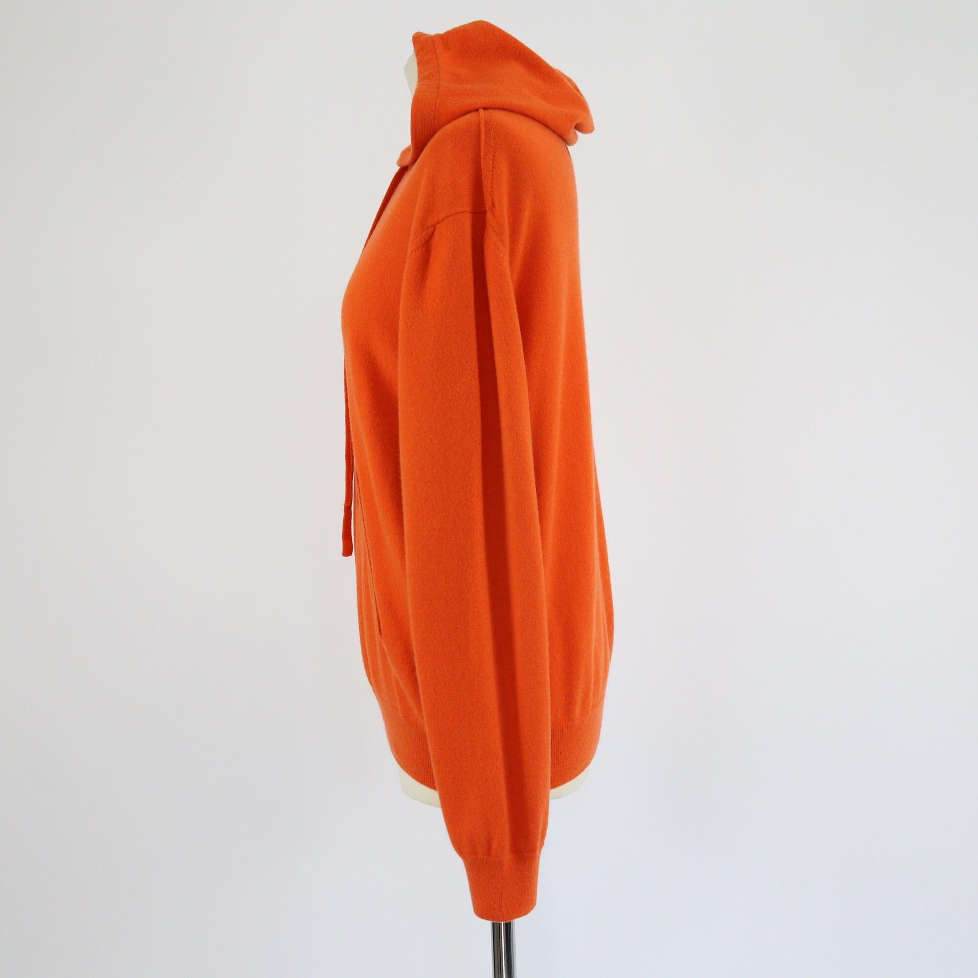 Louis Vuitton Orange Knit Logo Embossed Hooded Sweater Womens Louis Vuitton 