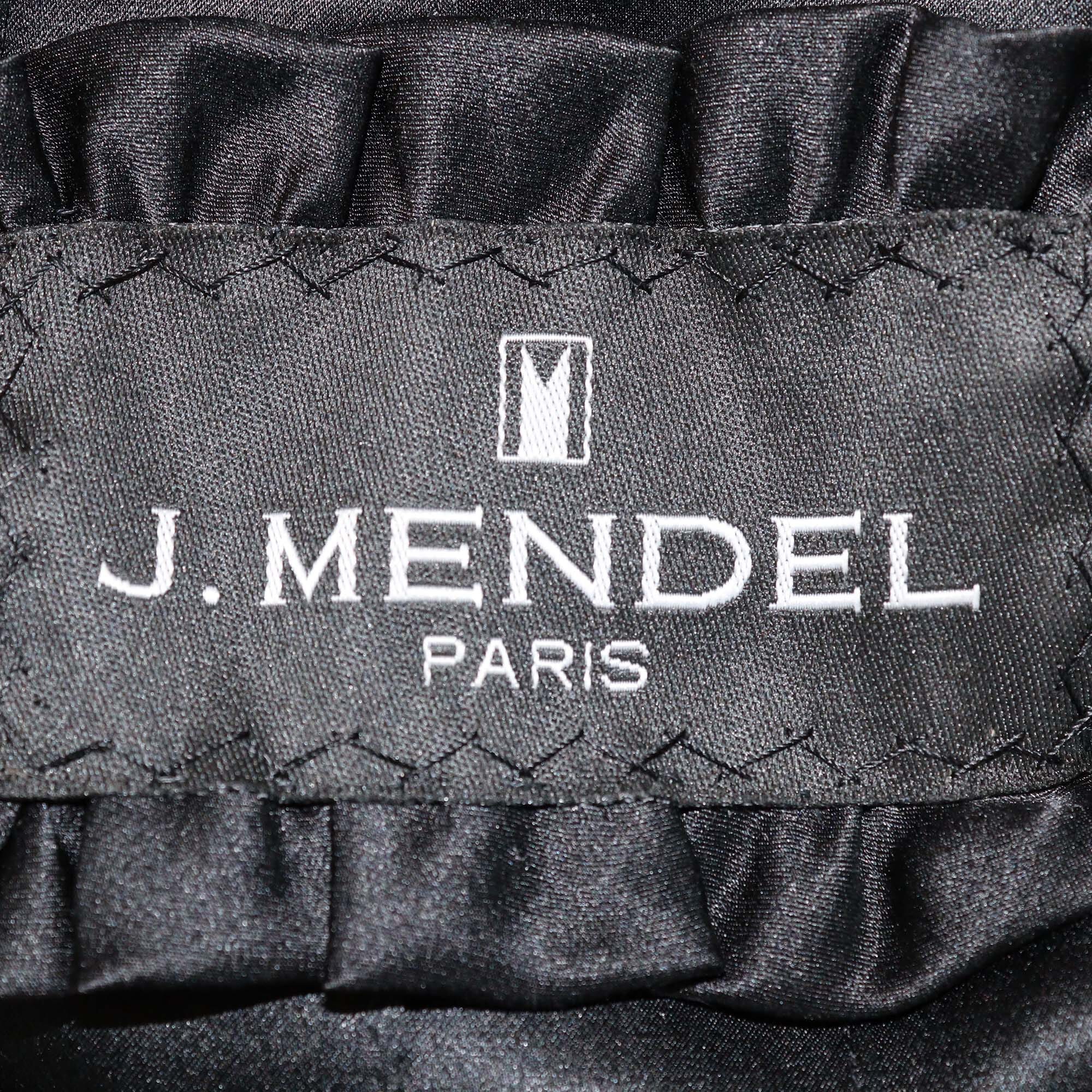 J. Mendel Black/Silver Paillettes & Fox Fur Vest Womens J. Mendel 