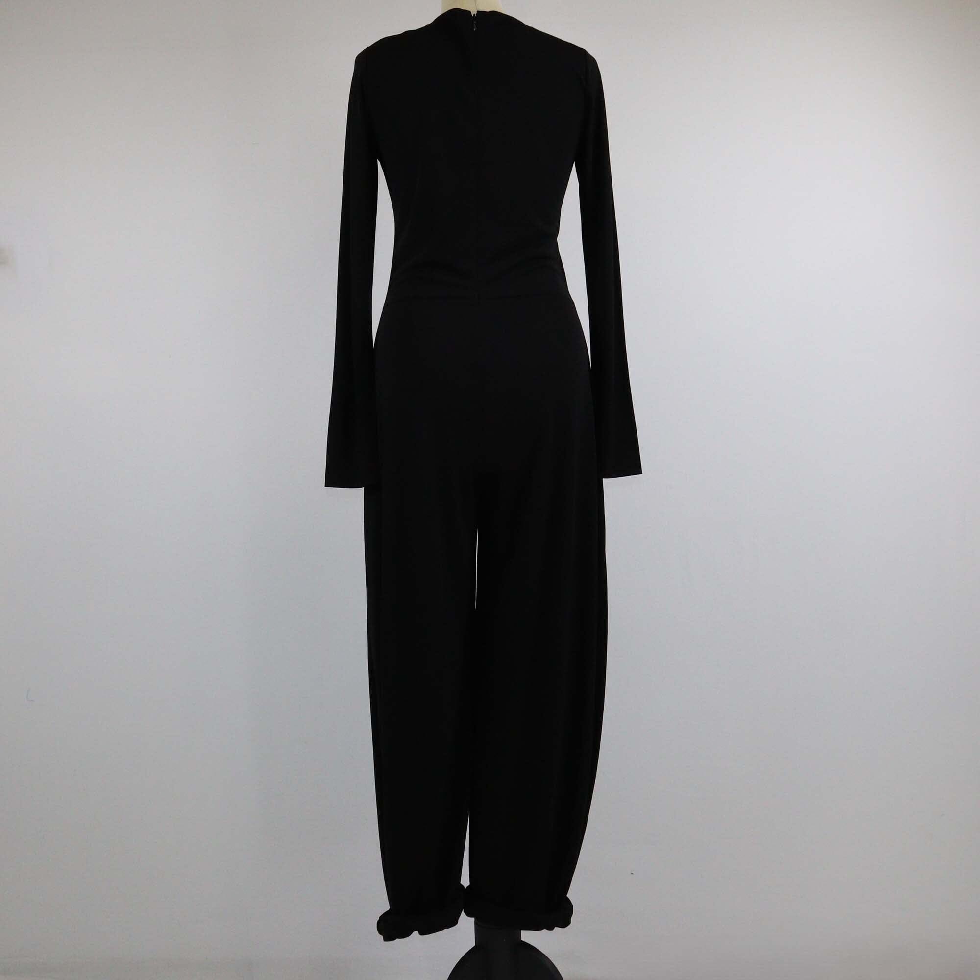 Saint Laurent Black Longsleeve Jumpsuit Womens Saint Laurent 