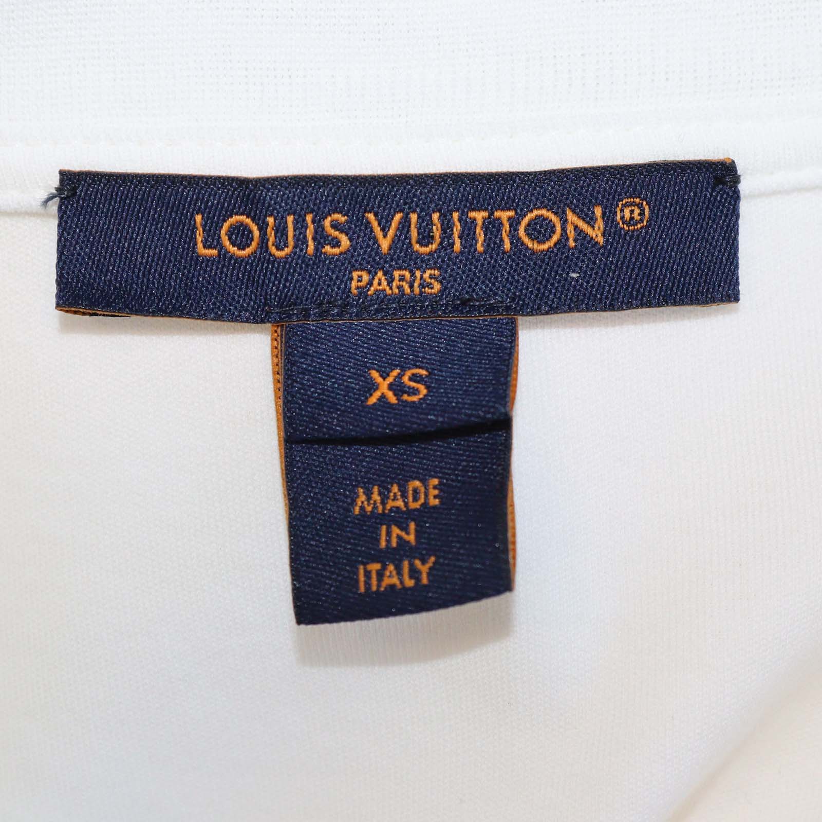 Louis Vuitton White Cotton Chain Detail T-Shirt
