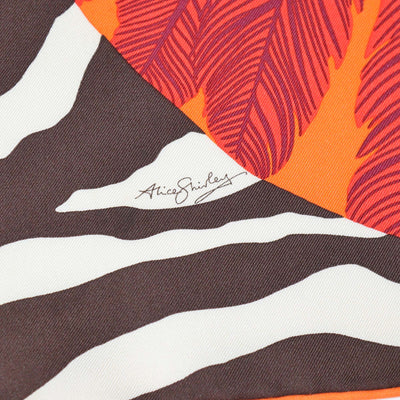 Hermes Multicolor Silk Zebra Pegasus Scarf 90