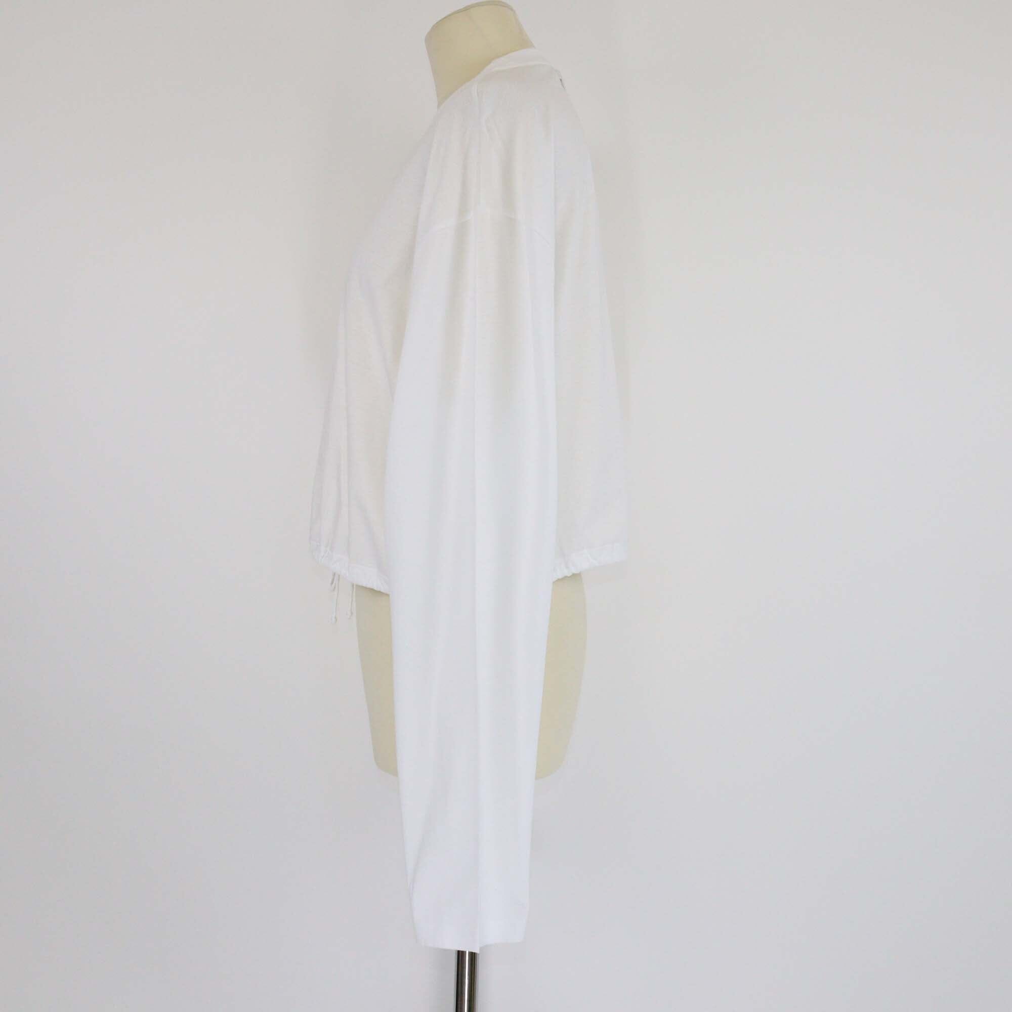 Prada White Cotton Jersey Long Sleeved Crop Top Womens Prada 