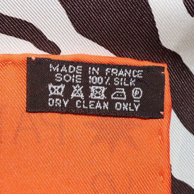 Hermes Multicolor Silk Zebra Pegasus Scarf 90