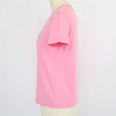Versace Couture Pink Cotton Logo Print Short Sleeve T-Shirt