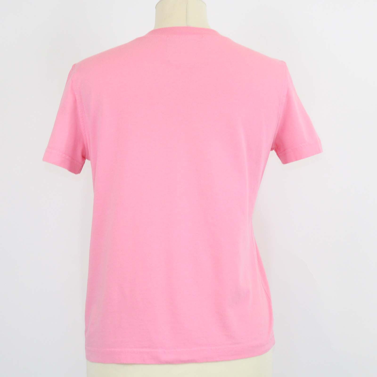 Versace Couture Pink Cotton Logo Print Short Sleeve T-Shirt