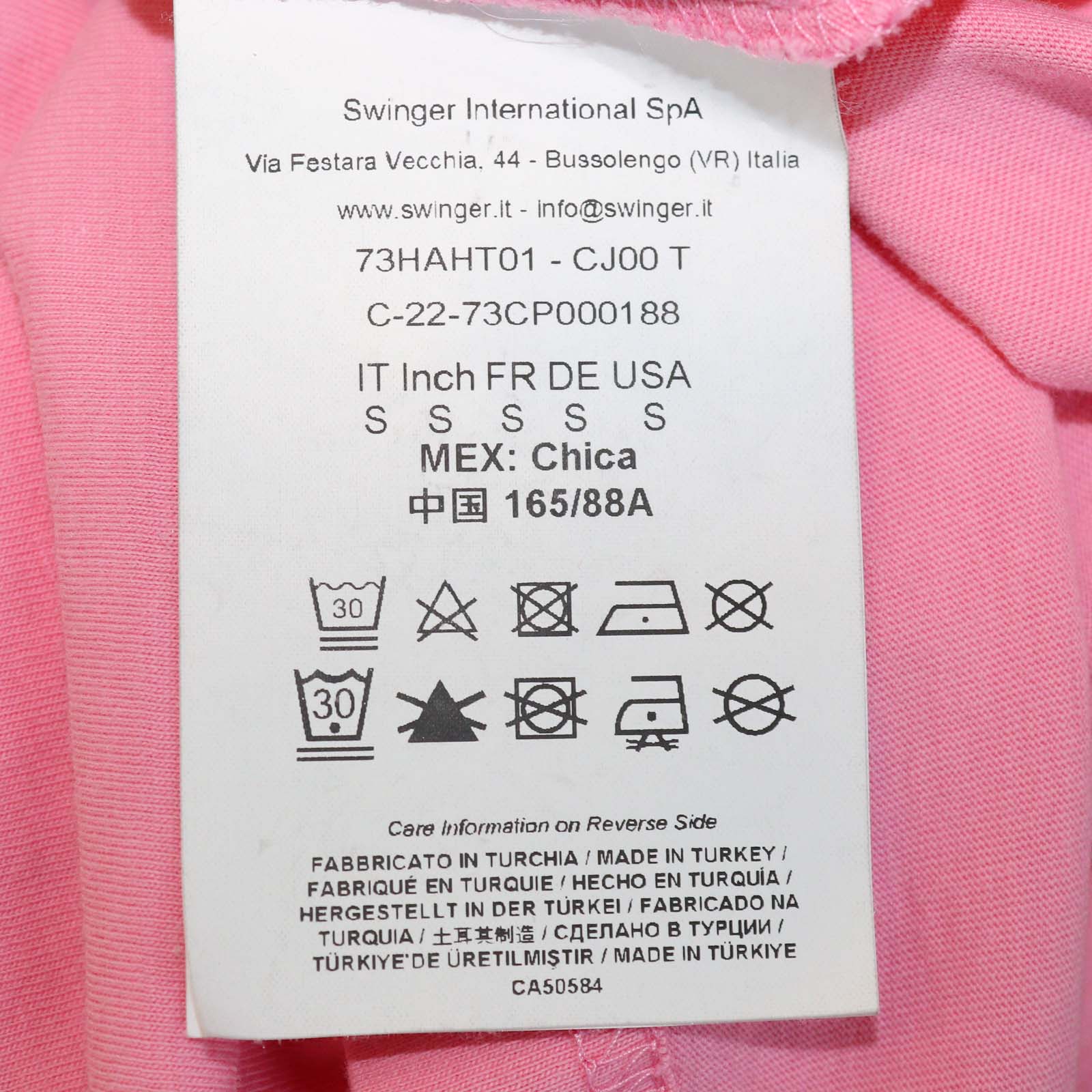 Versace Couture Pink Cotton Logo Print Short Sleeve T-Shirt