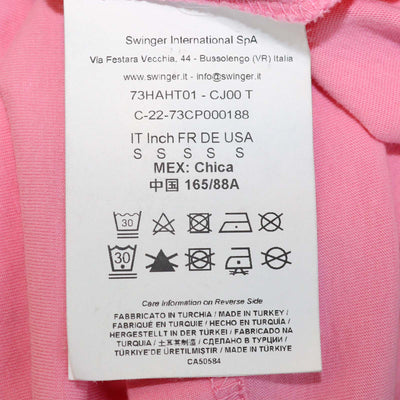 Versace Couture Pink Cotton Logo Print Short Sleeve T-Shirt