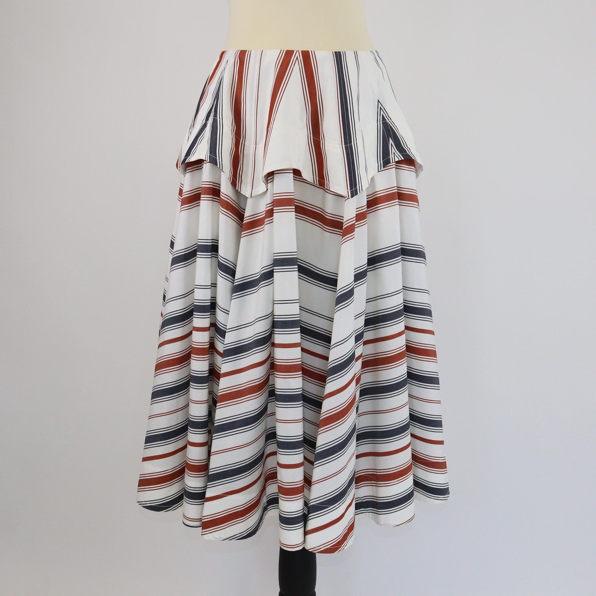 Bottega Veneta Multicolor Drop Waist Stripe Degrade Midi Skirt Womens Bottega Veneta 
