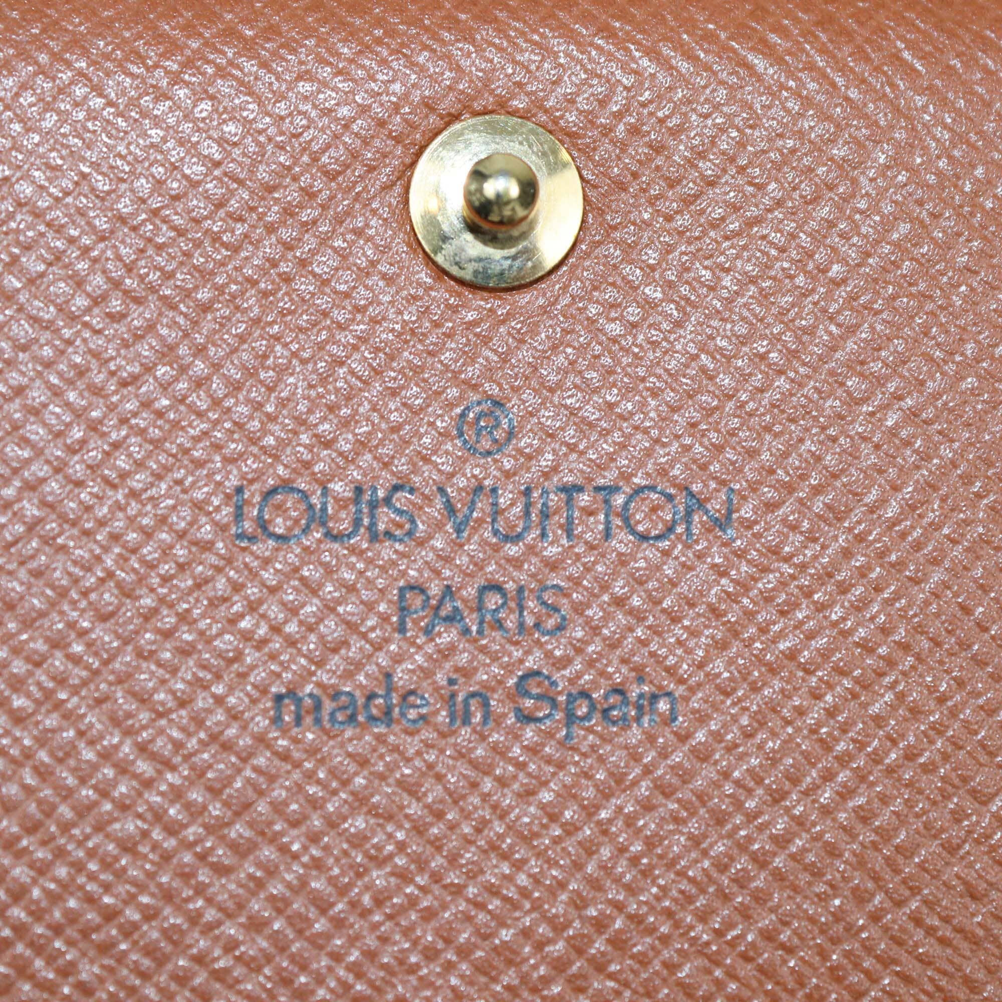 Louis Vuitton Monogram Canvas Porte-Monnaie Tresor Wallet Womens Louis Vuitton 