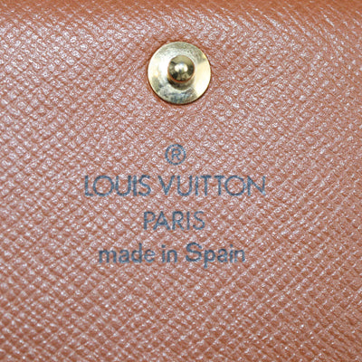 Louis Vuitton Monogram Canvas Porte-Monnaie Tresor Wallet Womens Louis Vuitton 