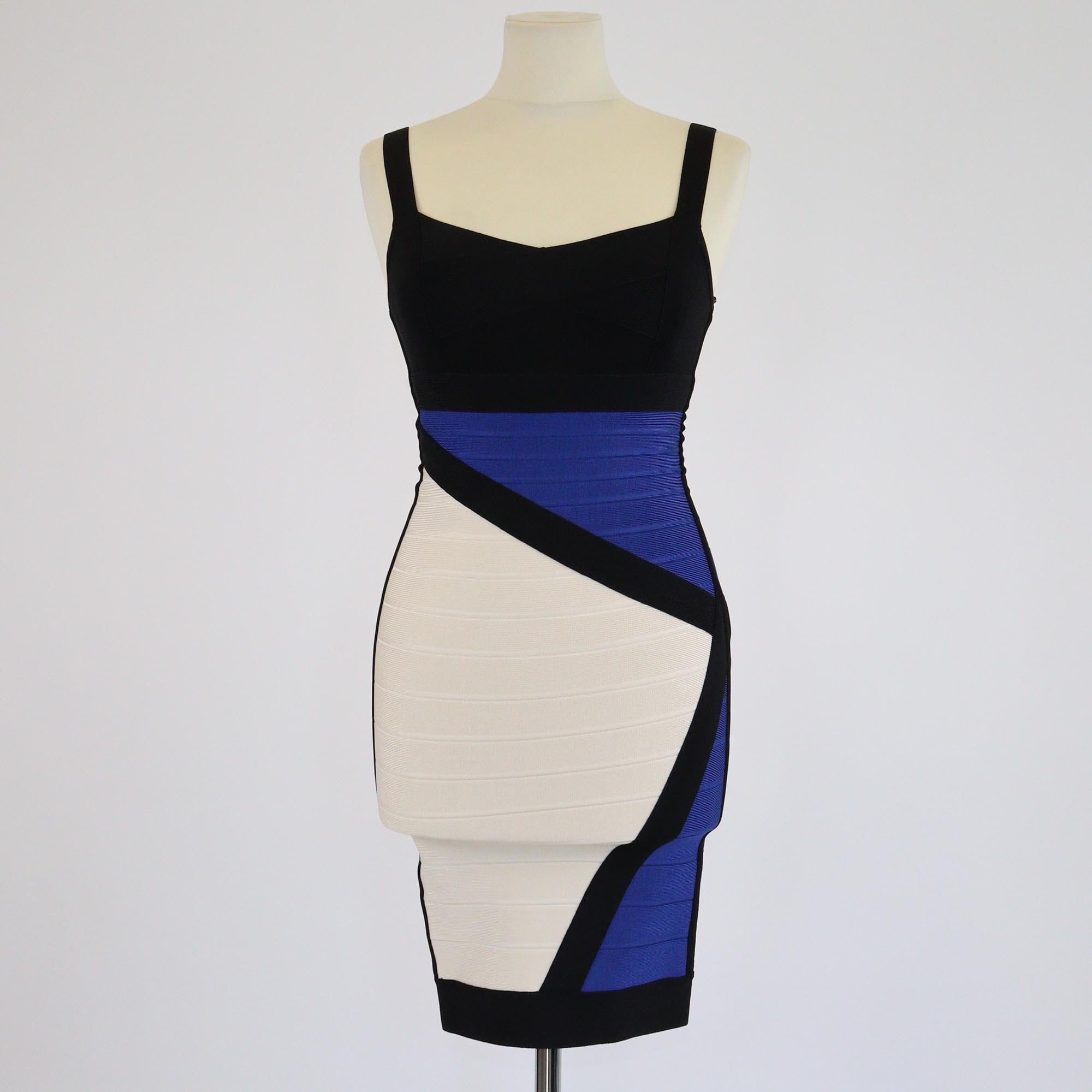 Herve Leger Tricolor Reona Bandage Dress Womens Herve Leger 