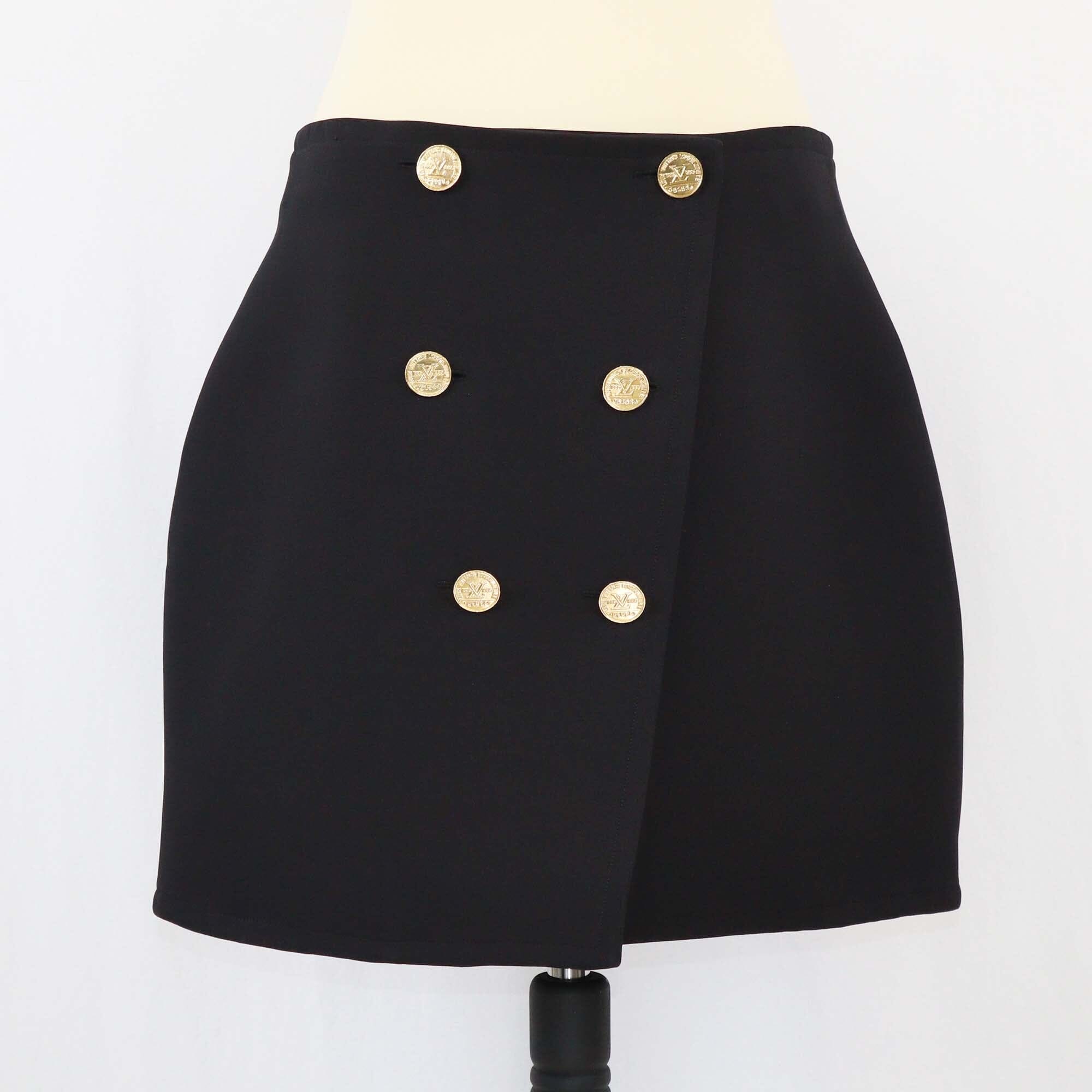 Louis Vuitton Black Mini Skirt Womens Louis Vuitton 