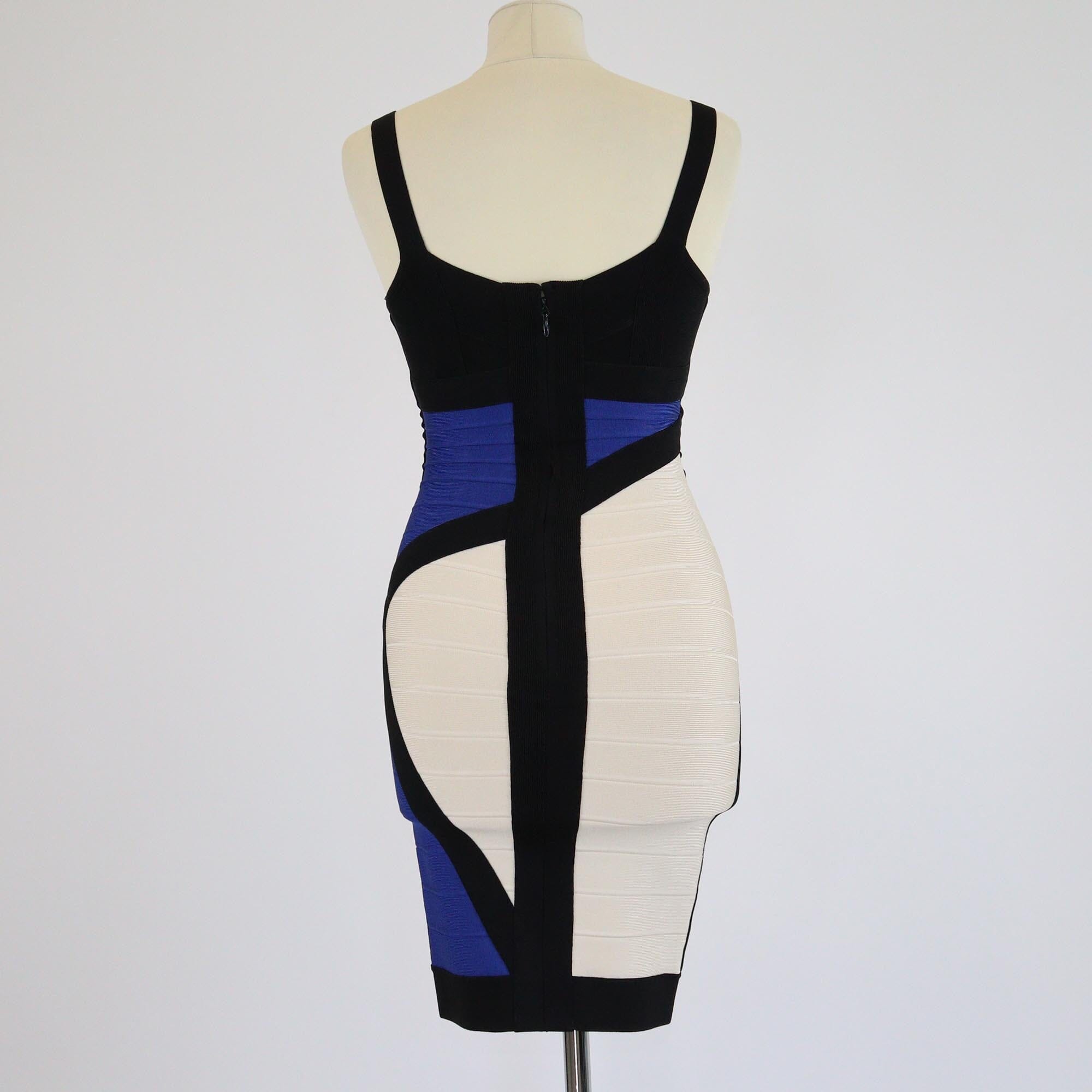 Herve Leger Tricolor Reona Bandage Dress Womens Herve Leger 