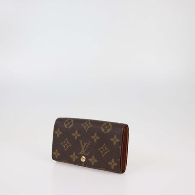 Louis Vuitton Monogram Canvas Porte-Monnaie Tresor Wallet Womens Louis Vuitton 
