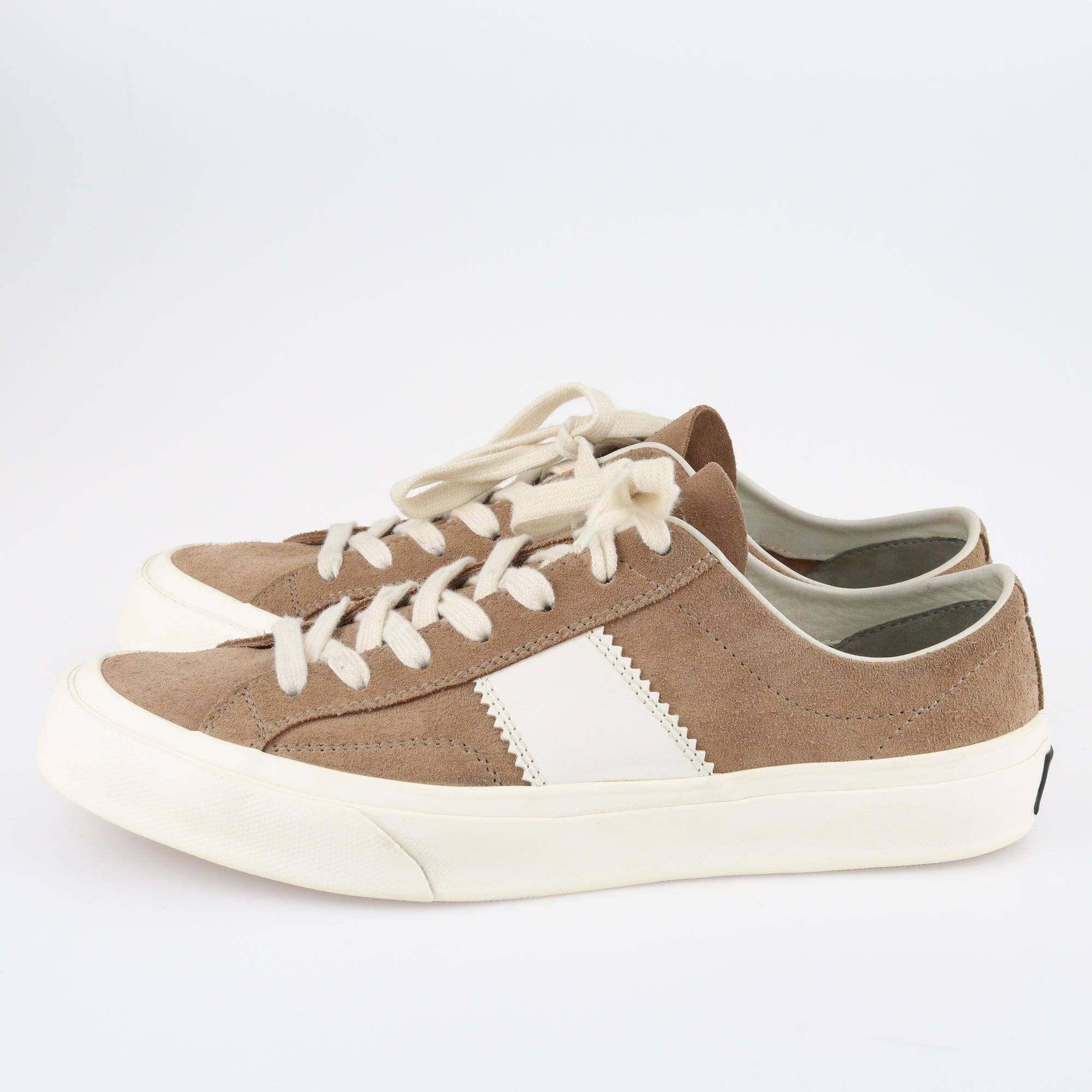 Tom Ford Brown/White Cambridge Lace Up Sneakers Shoes Tom Ford 