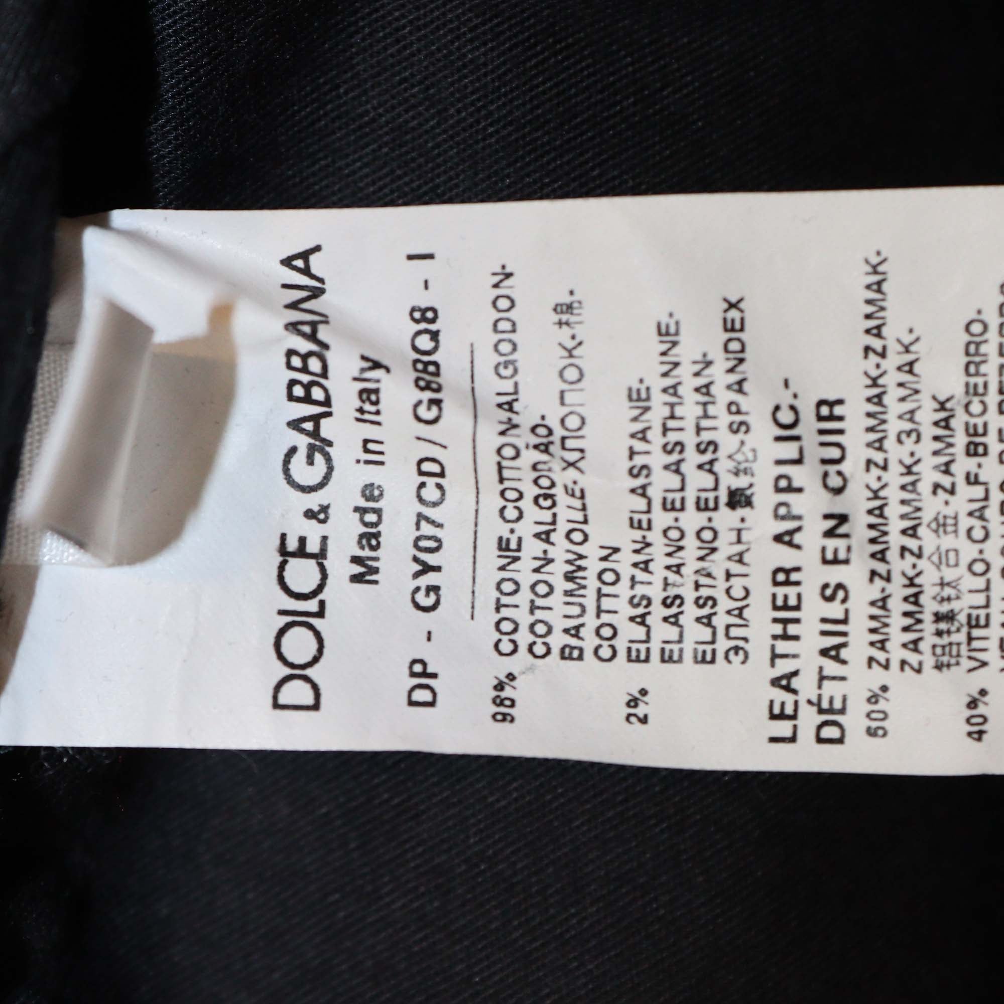 Dolce & Gabbana Black Denim Slim Fit Pants