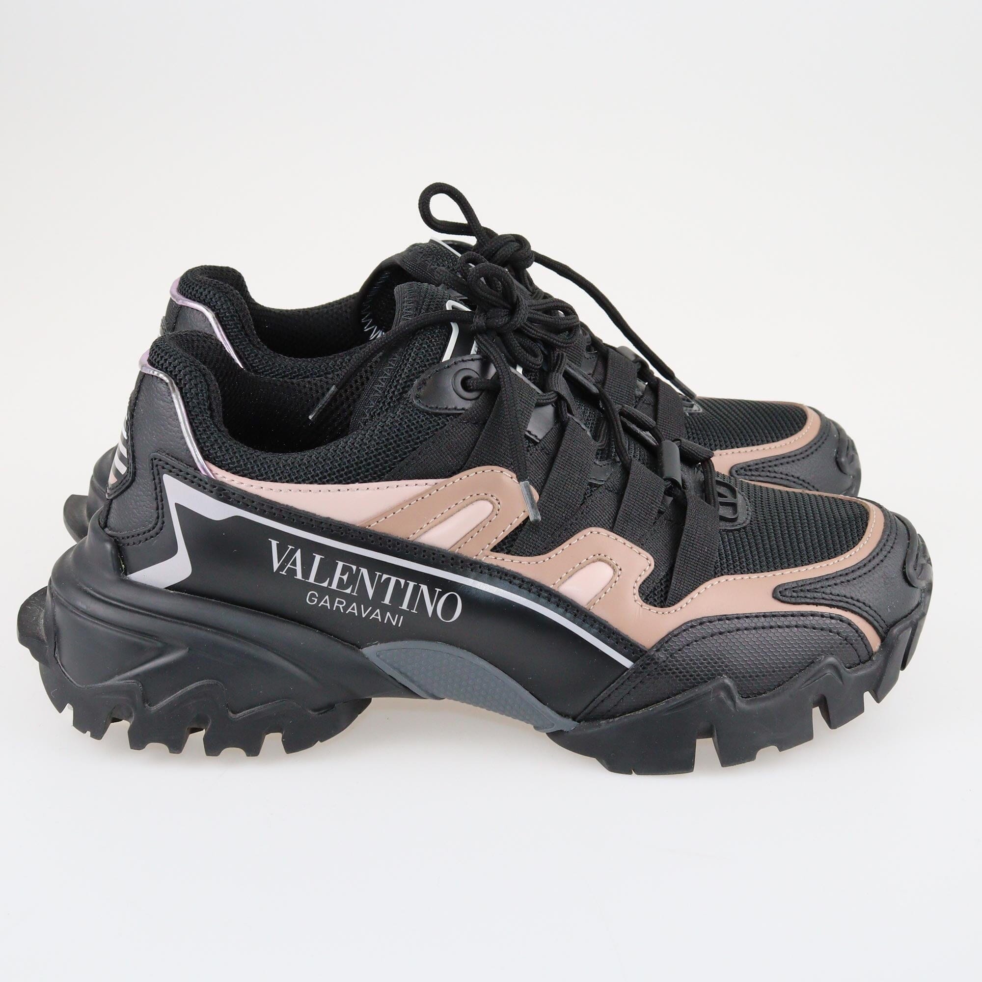 Valentino Garavani Black/Beige Climbers Sneakers Shoes Valentino 