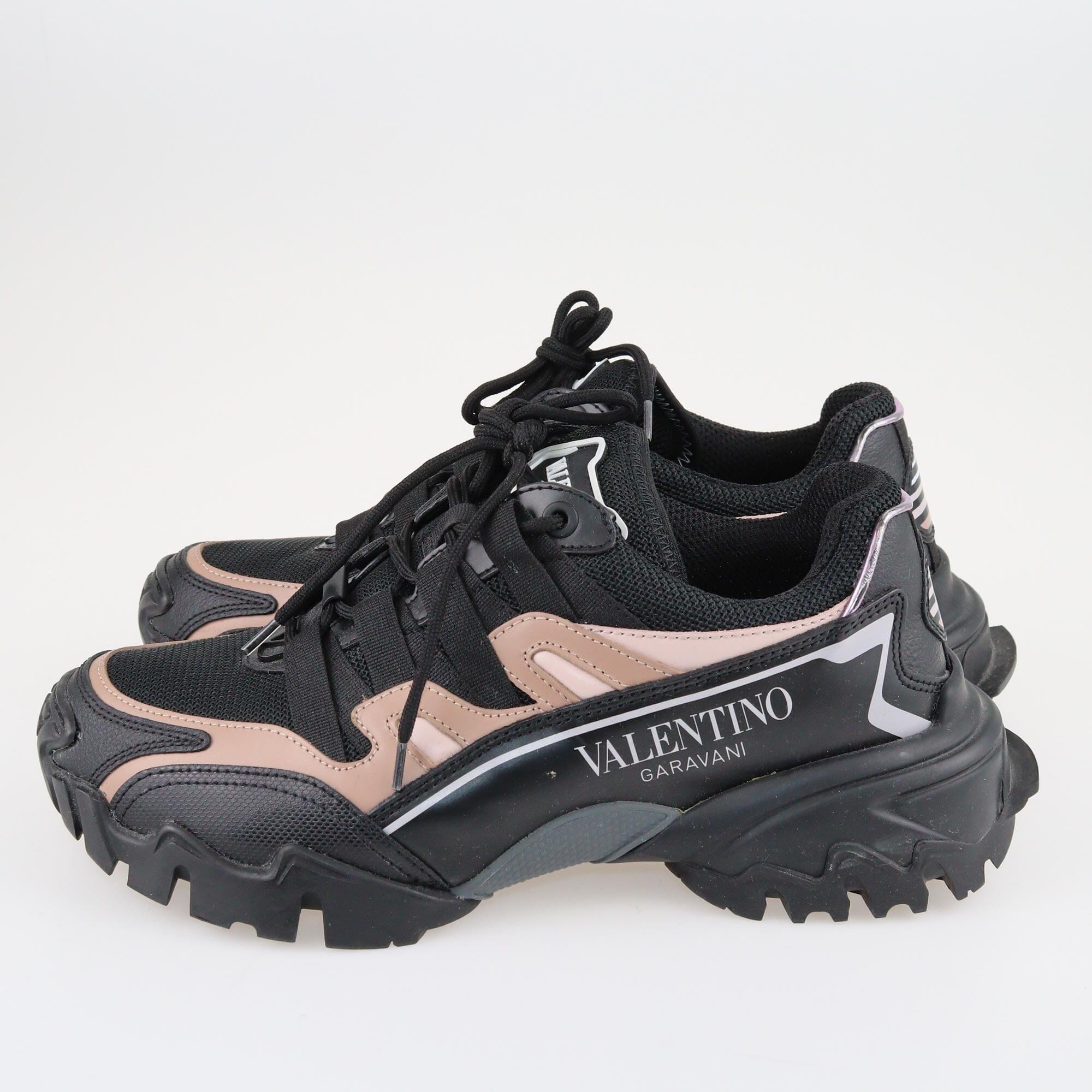 Valentino Garavani Black/Beige Climbers Sneakers Shoes Valentino 