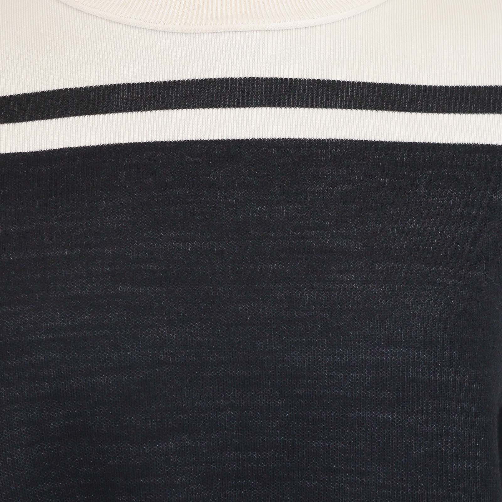 Louis Vuitton Black/White Jersey Knit Logo Detail Crop Sweater