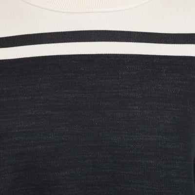 Louis Vuitton Black/White Jersey Knit Logo Detail Crop Sweater