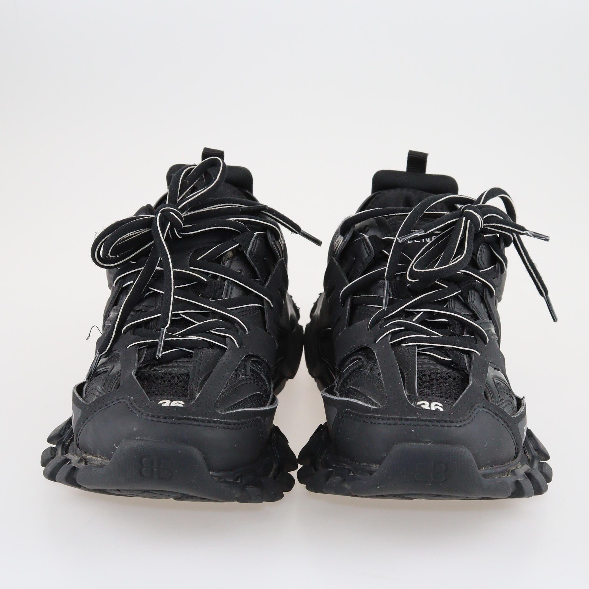 Balenciaga Black Synthetic Track Low Top Sneakers Shoes Balenciaga 